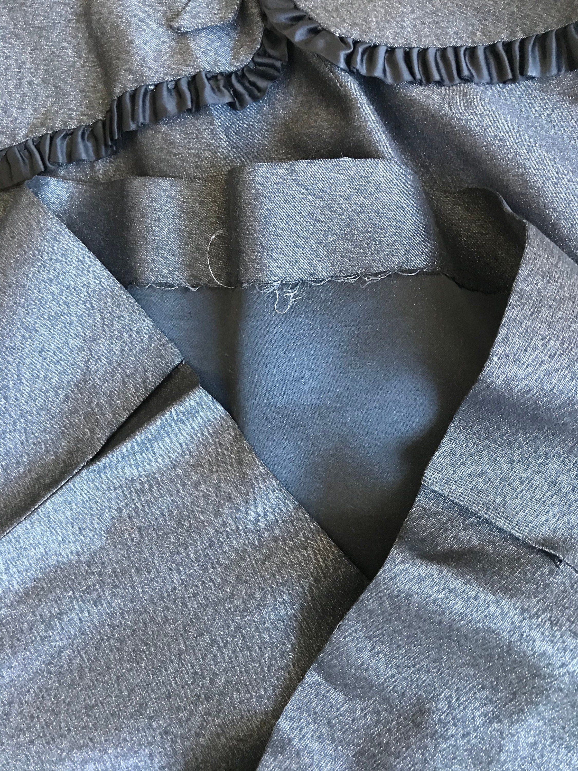 1950s Grey lame wiggle sheath dress