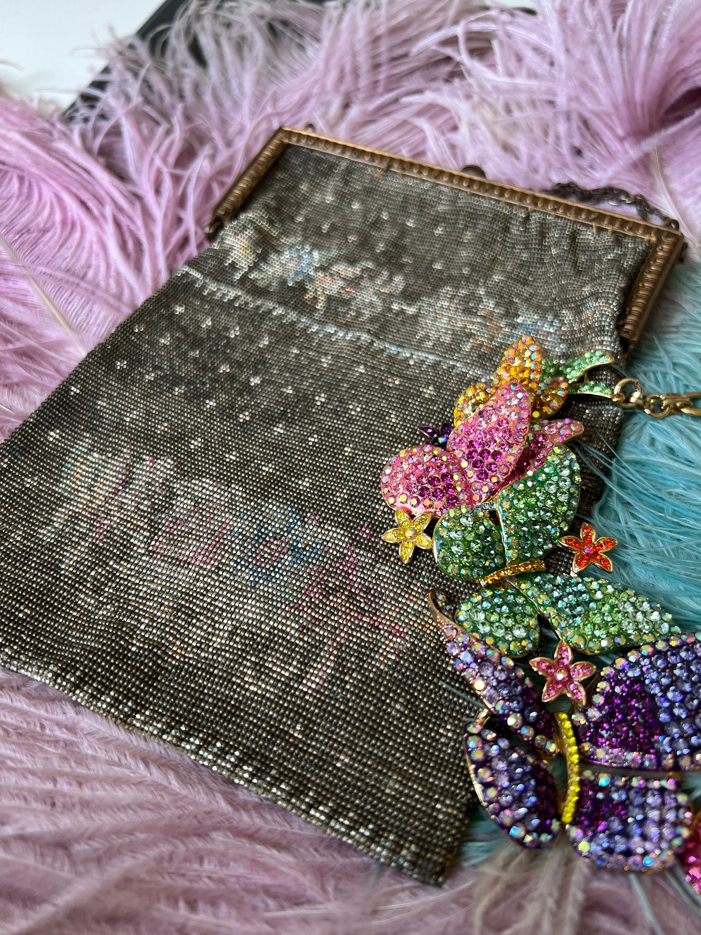 Antique Victorian steel beaded purse
