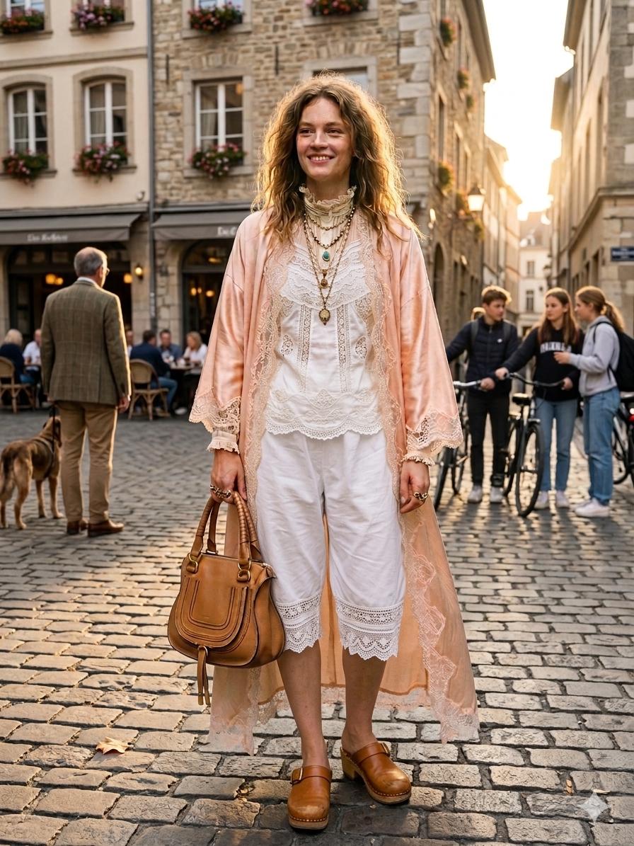 Pure Silk Lace Robe – Champagne Bridal Kimono, Embroidered Nightwear