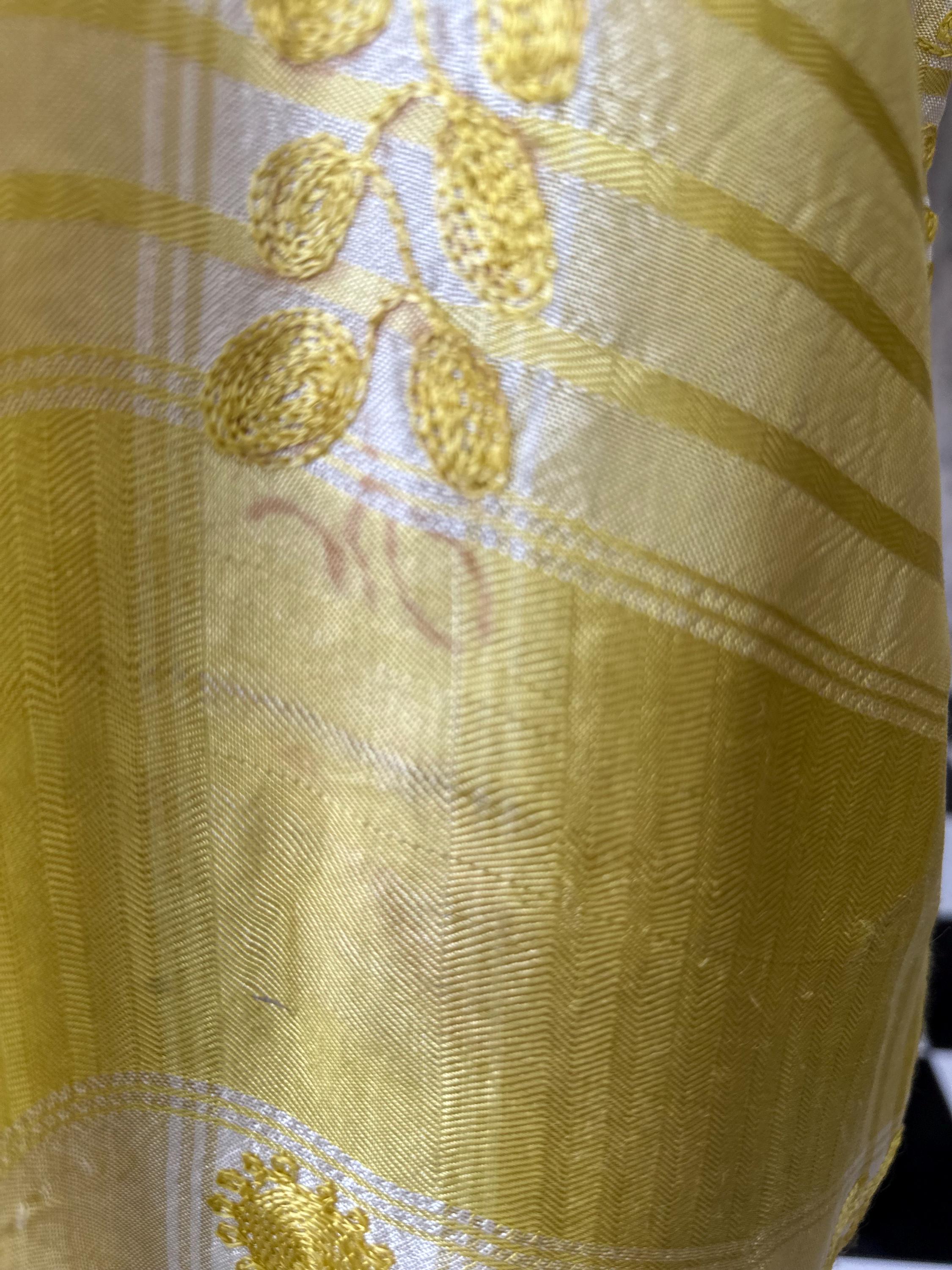 1970s Silk Suzani embroidery kimono open front waistcoat