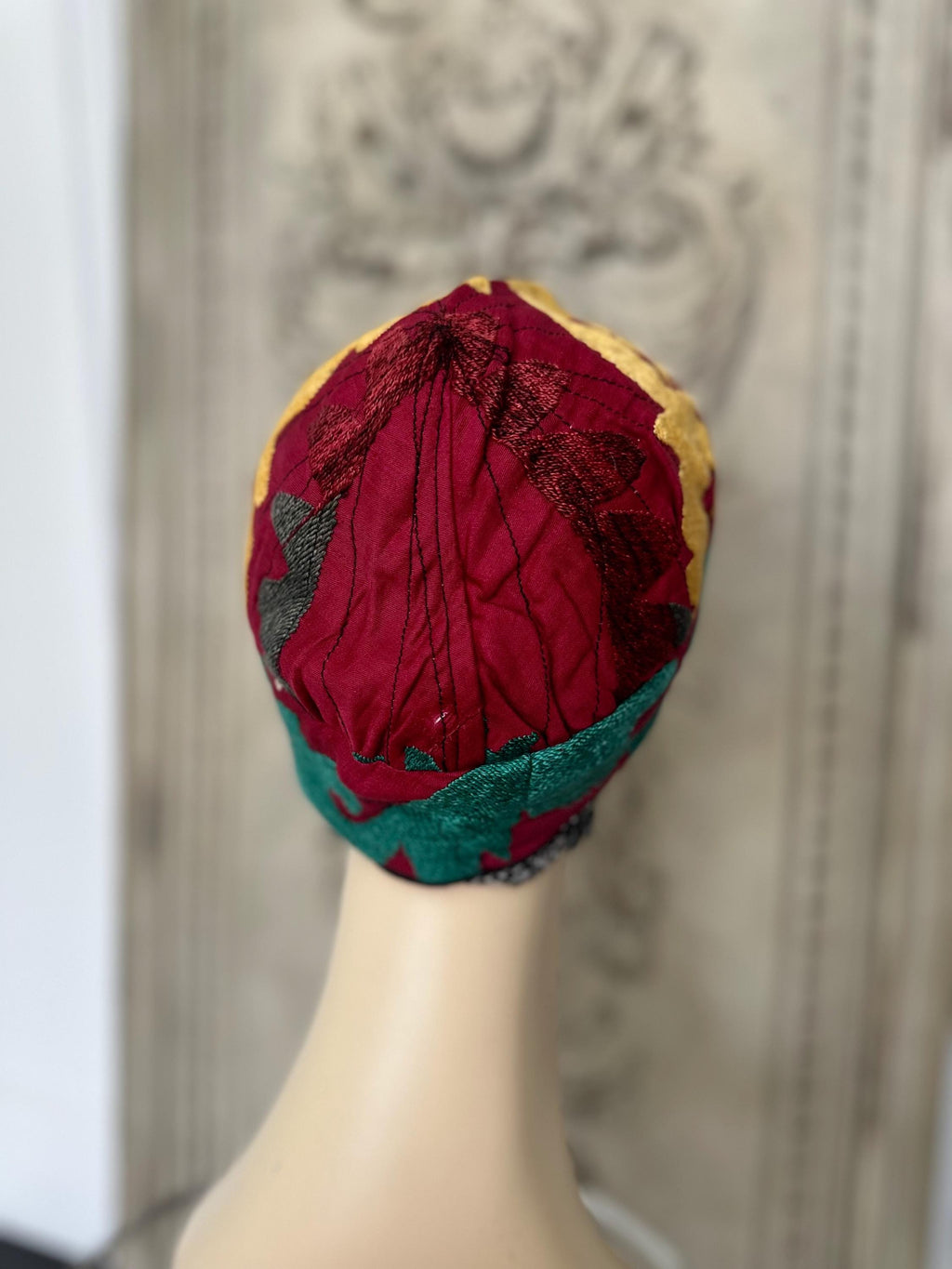 Antique Suzani smokers hat from Uzbekisdan