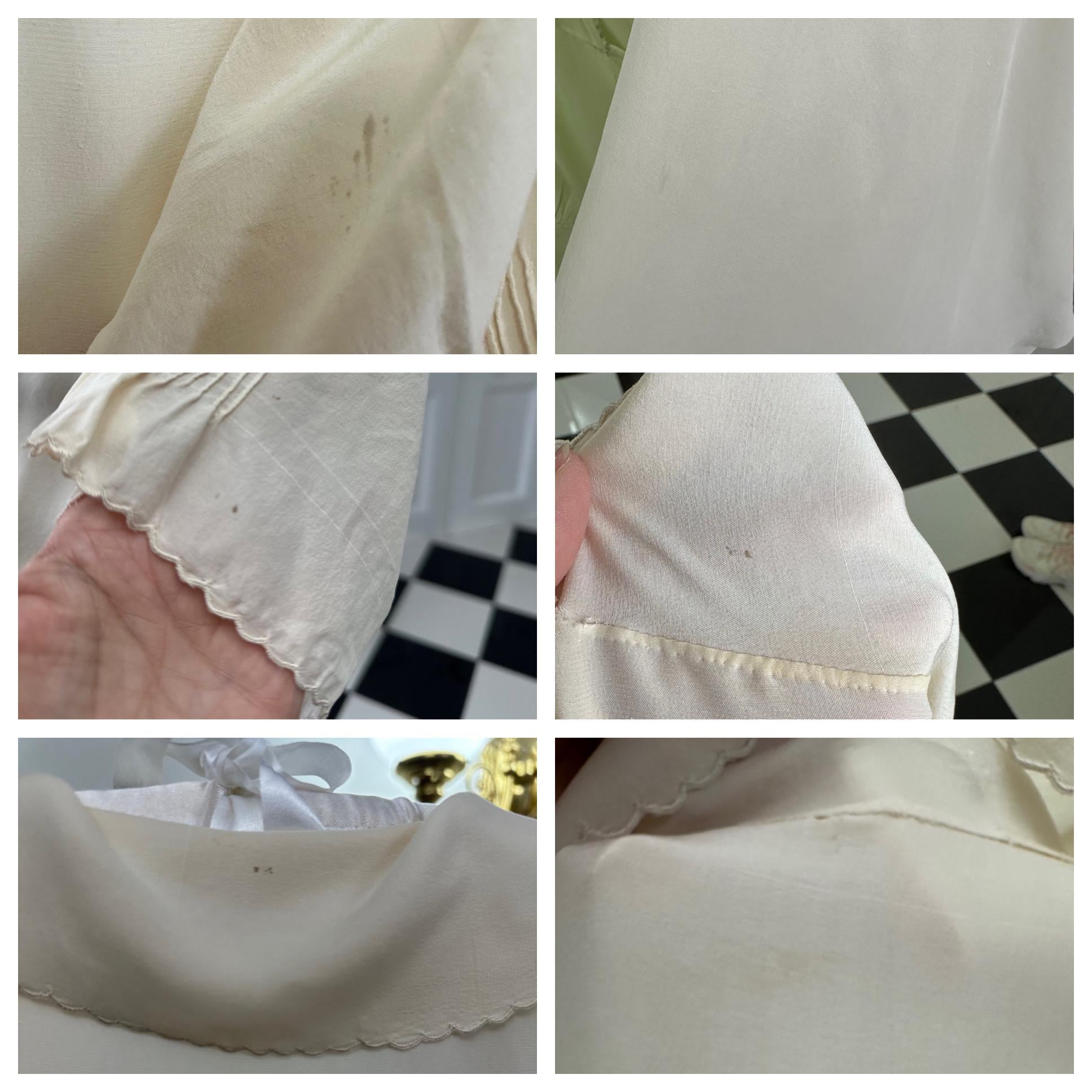 1940s Cream Silk Dress: Vintage Hand Embroidered A-Line