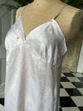 Vintage 1940 1950 pale lilac silky satin slip dress lingerie