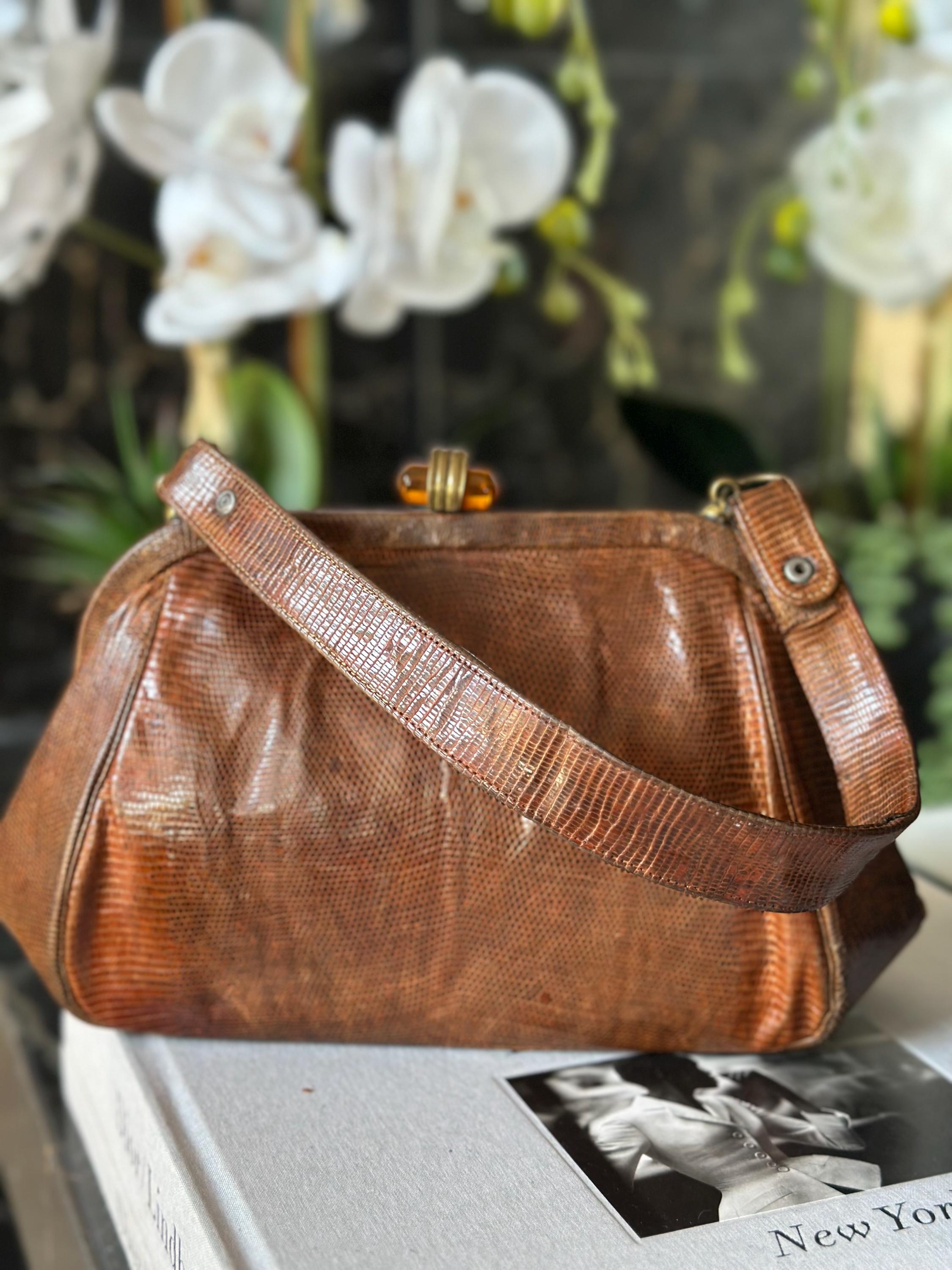 1930s lizard skin handbag