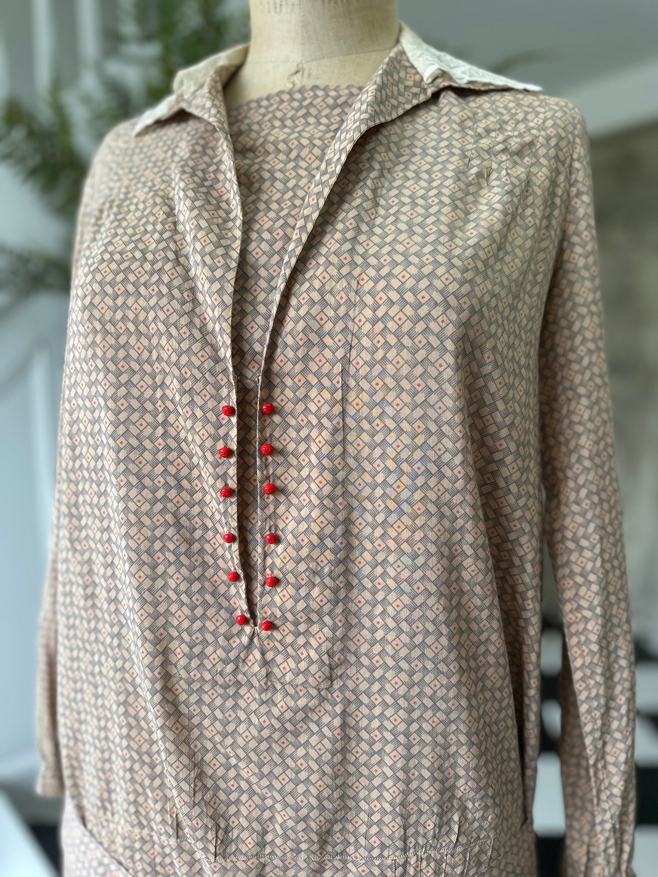 1920s silk day dress