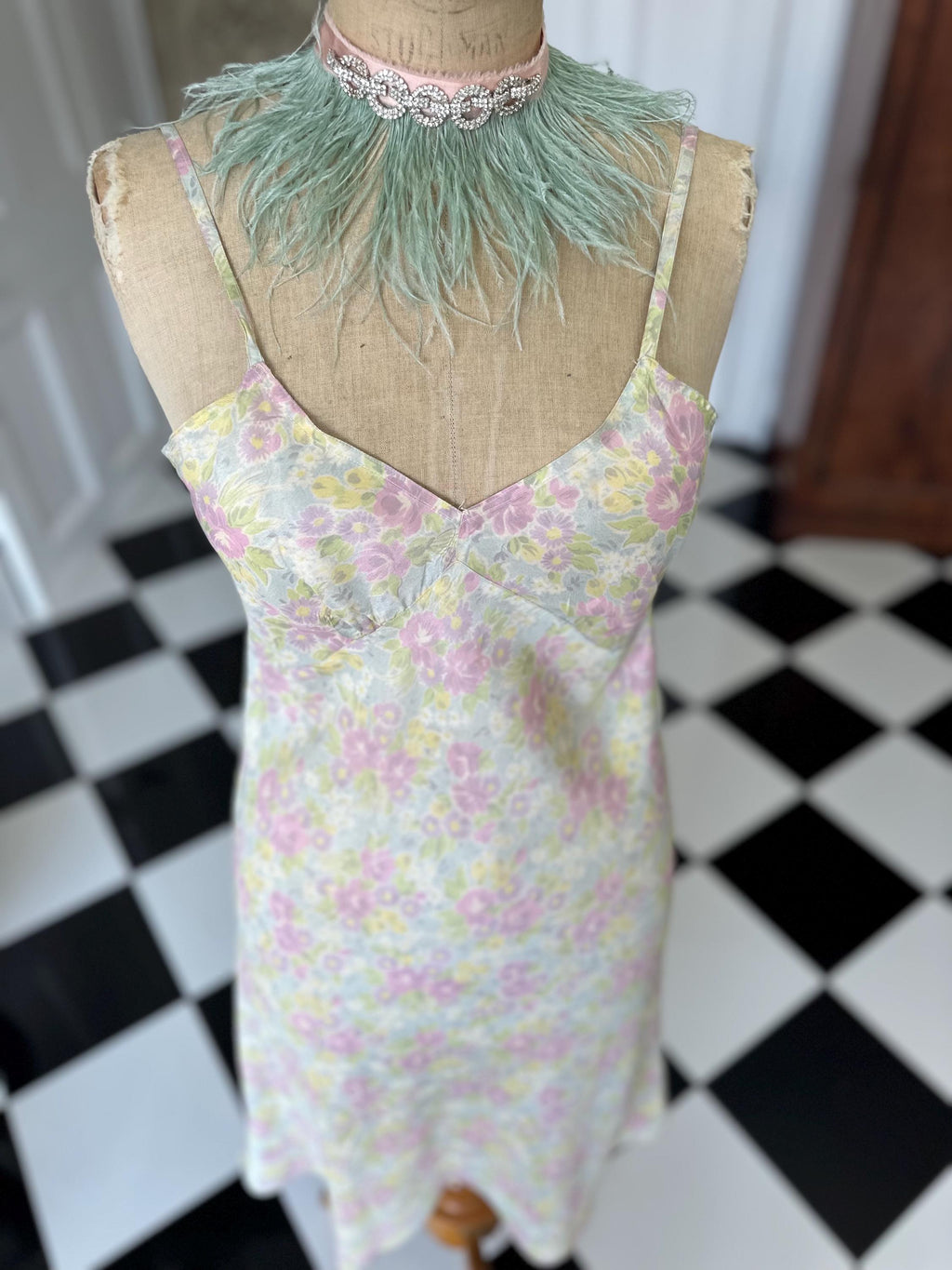 Vintage deadstock floral slip dress