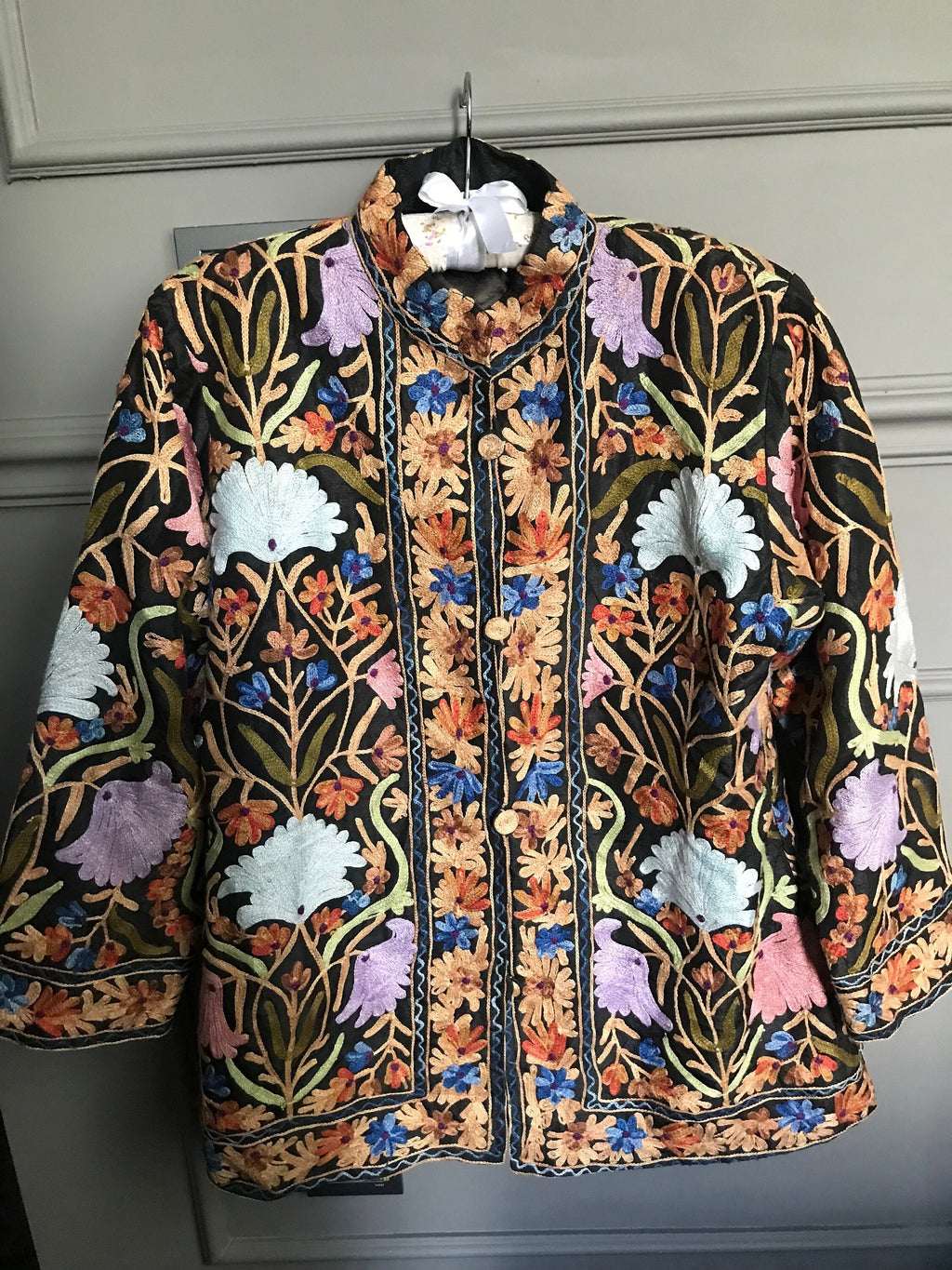 1970s crewel work jacket