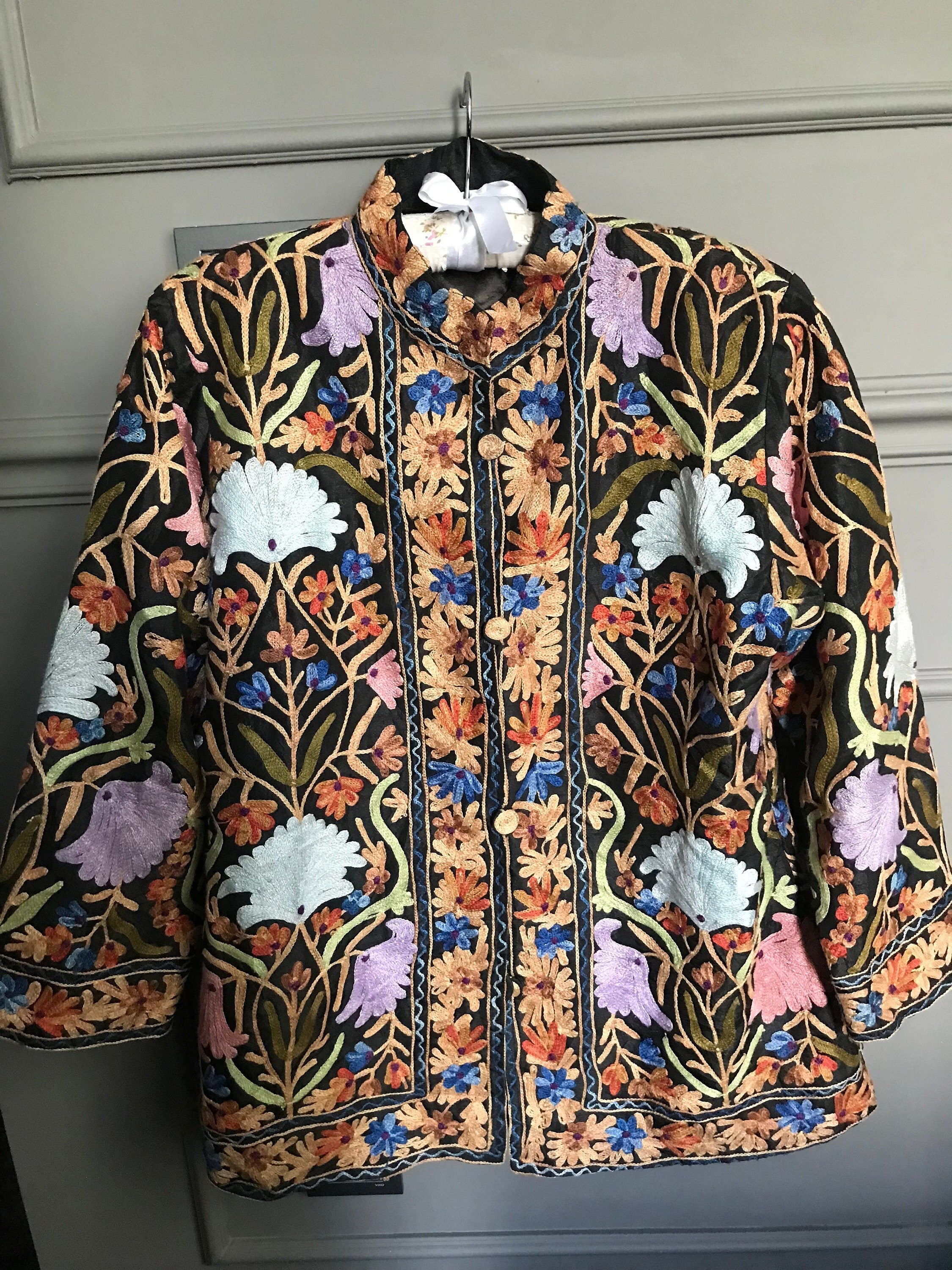 1970s crewel work jacket