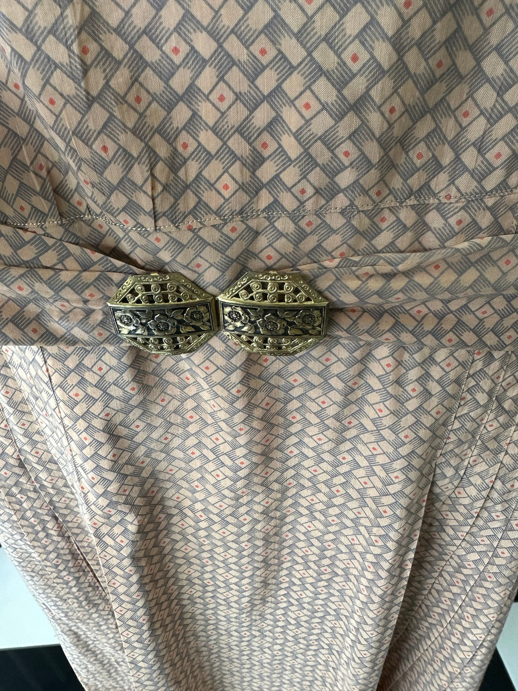 1920s silk day dress