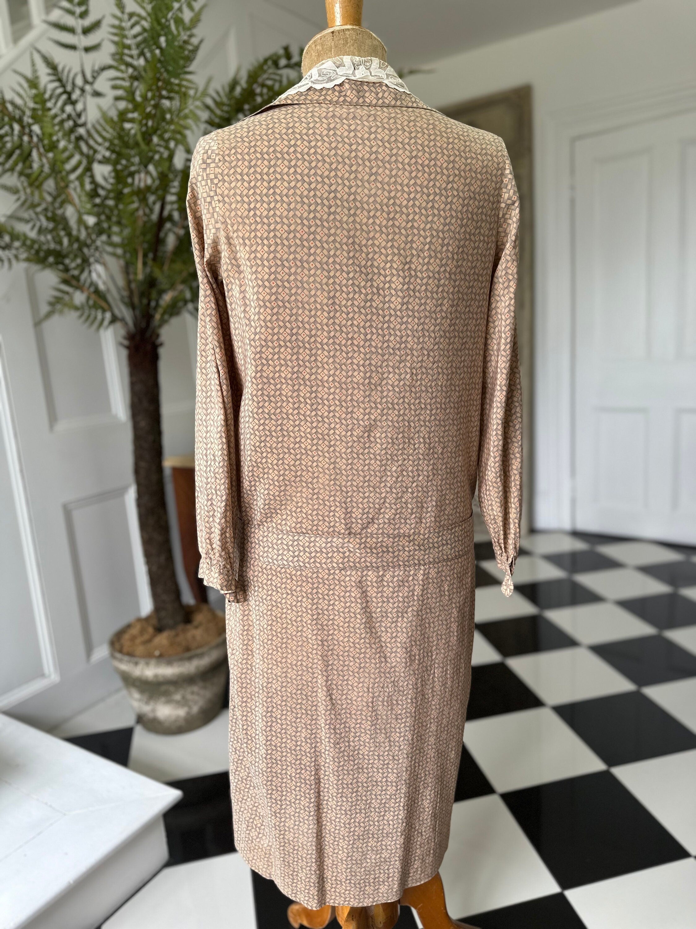 1920s silk day dress