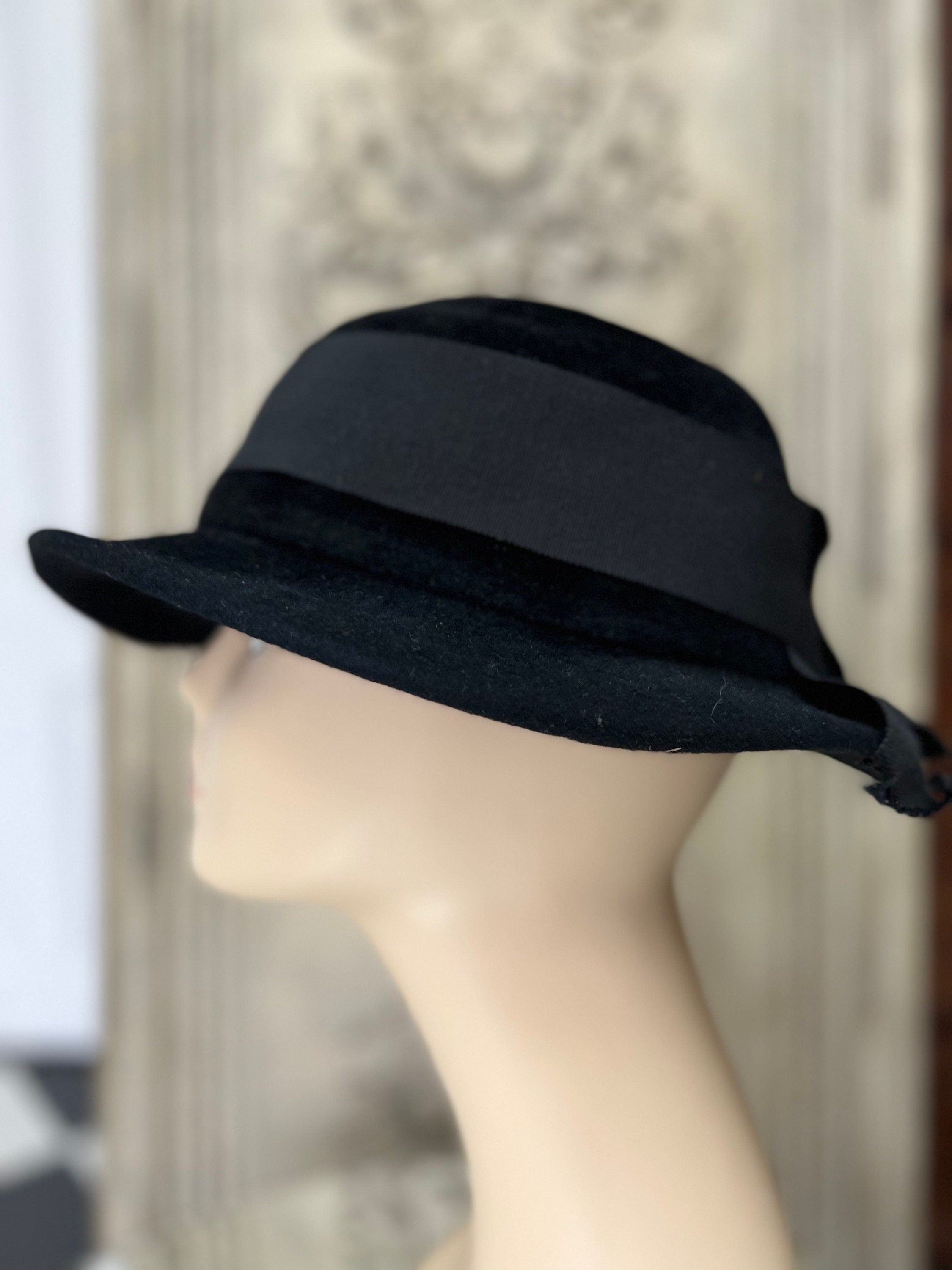 1970s vintage wool felt fedora style hat