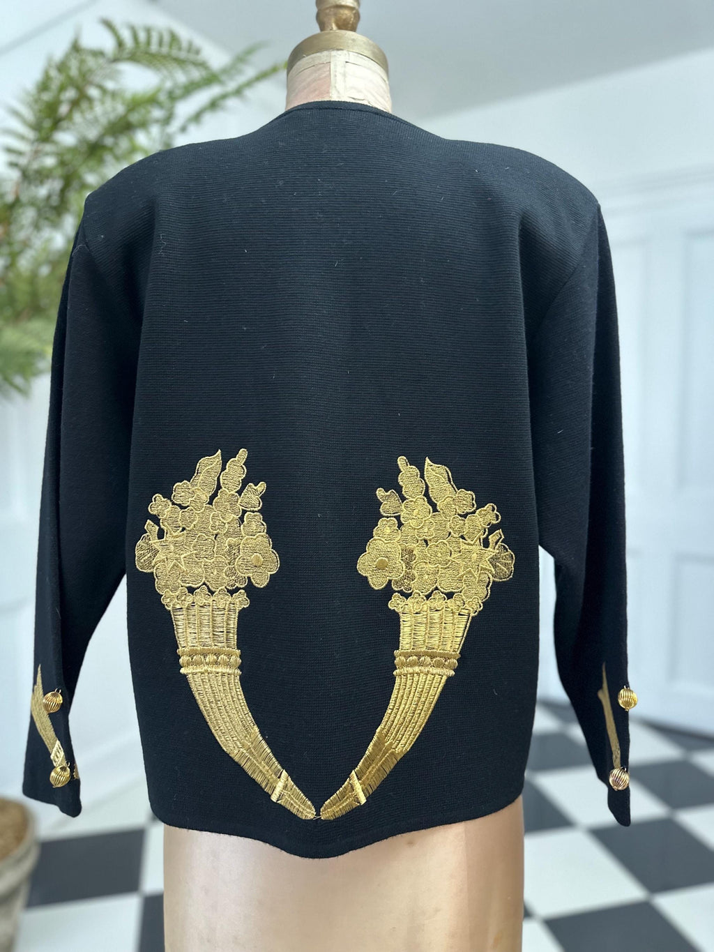 1980s Black cardigan