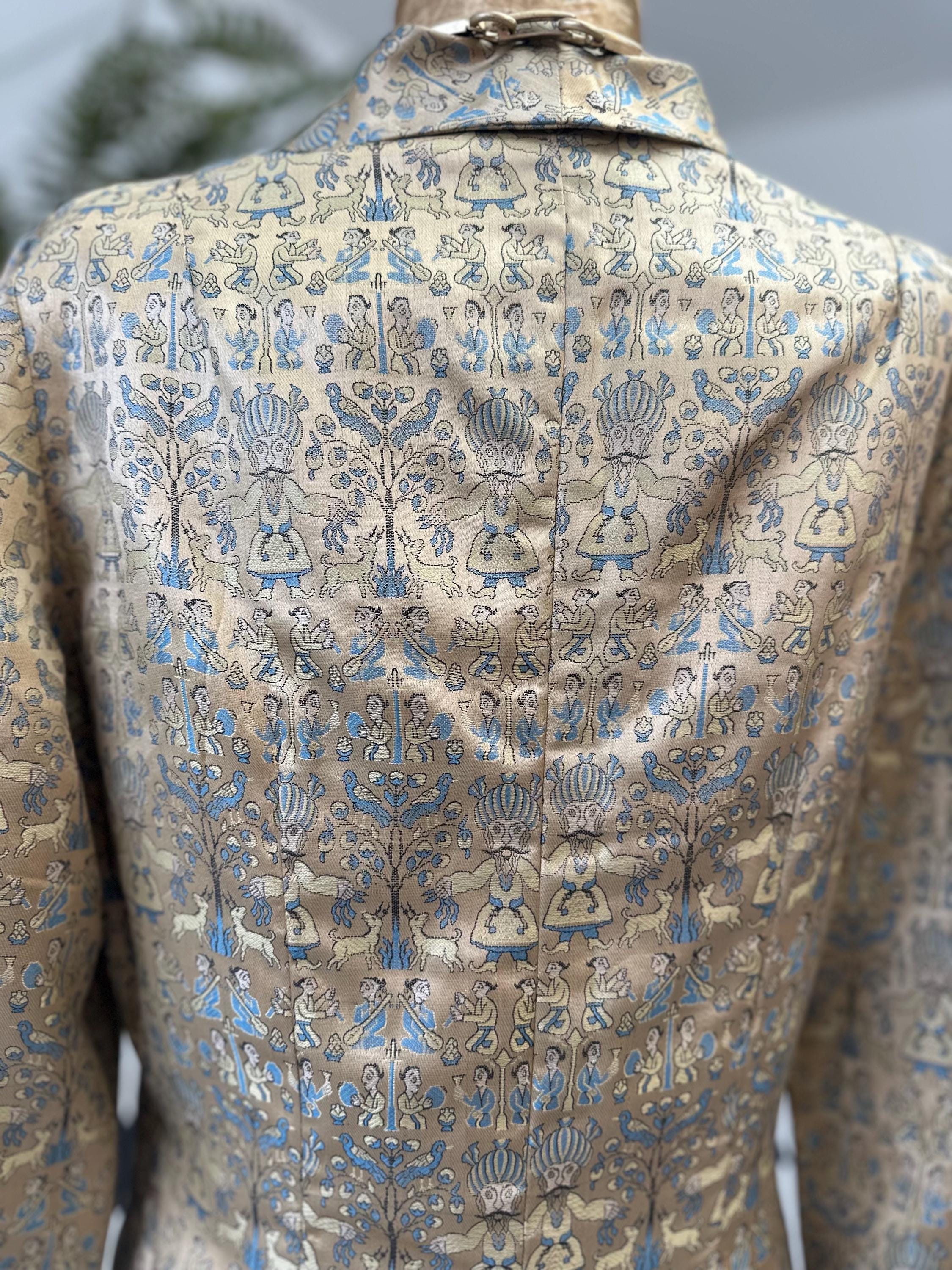 1960s Parisian golden silk dress