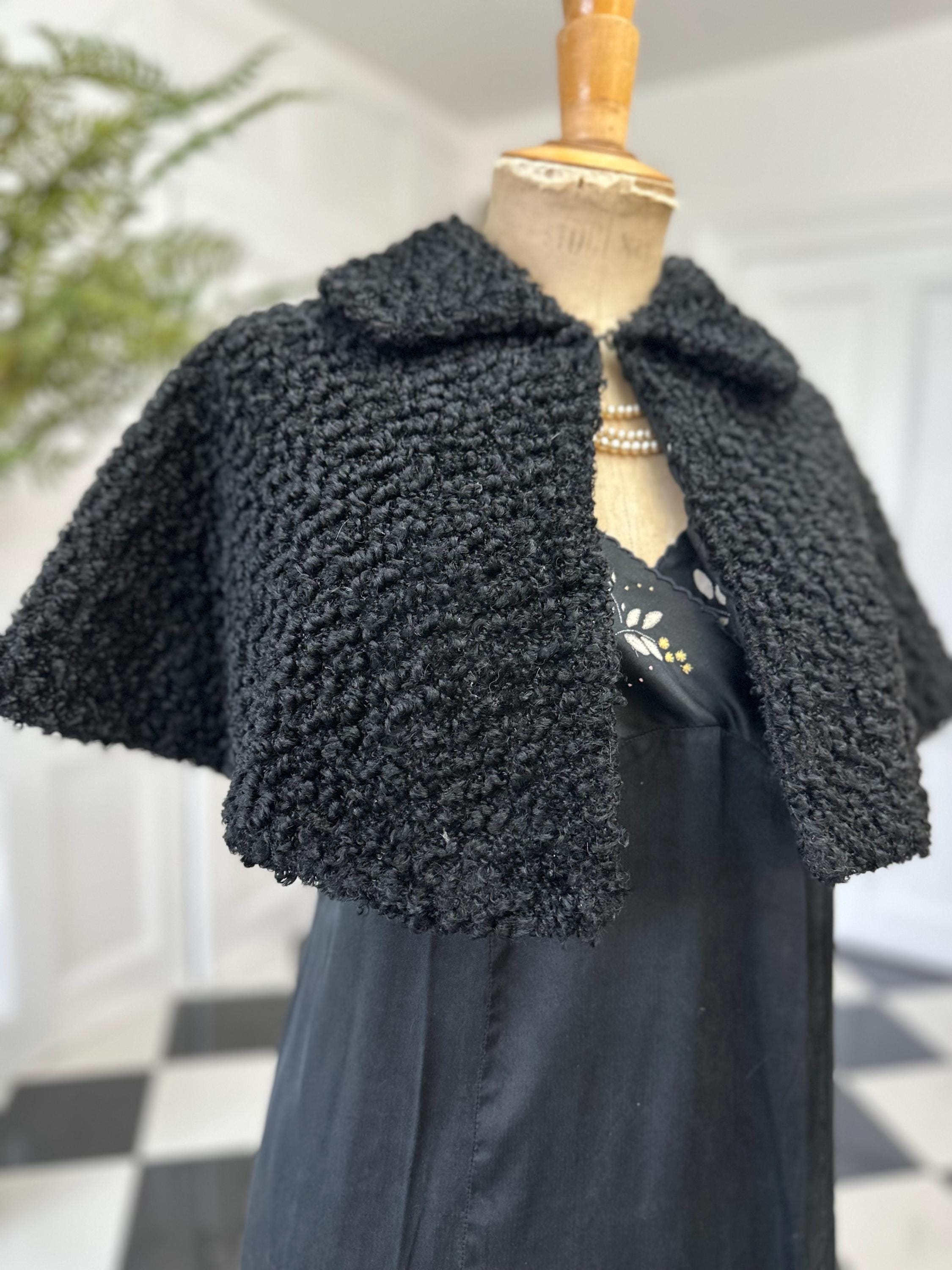 Victorian black shoulder cape