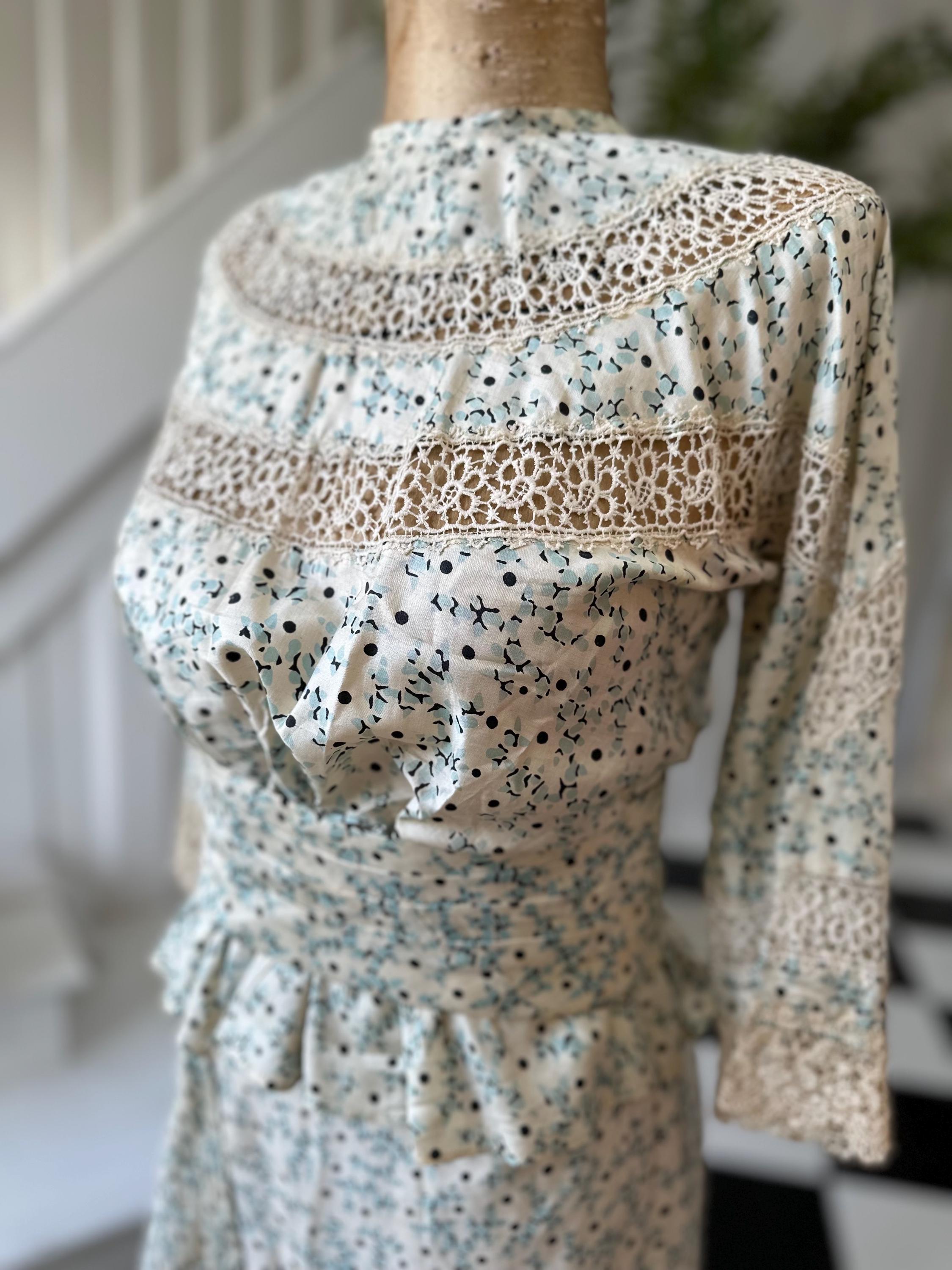 Edwardian Silk Blouse and Skirt Set: Titanic Era, XXS