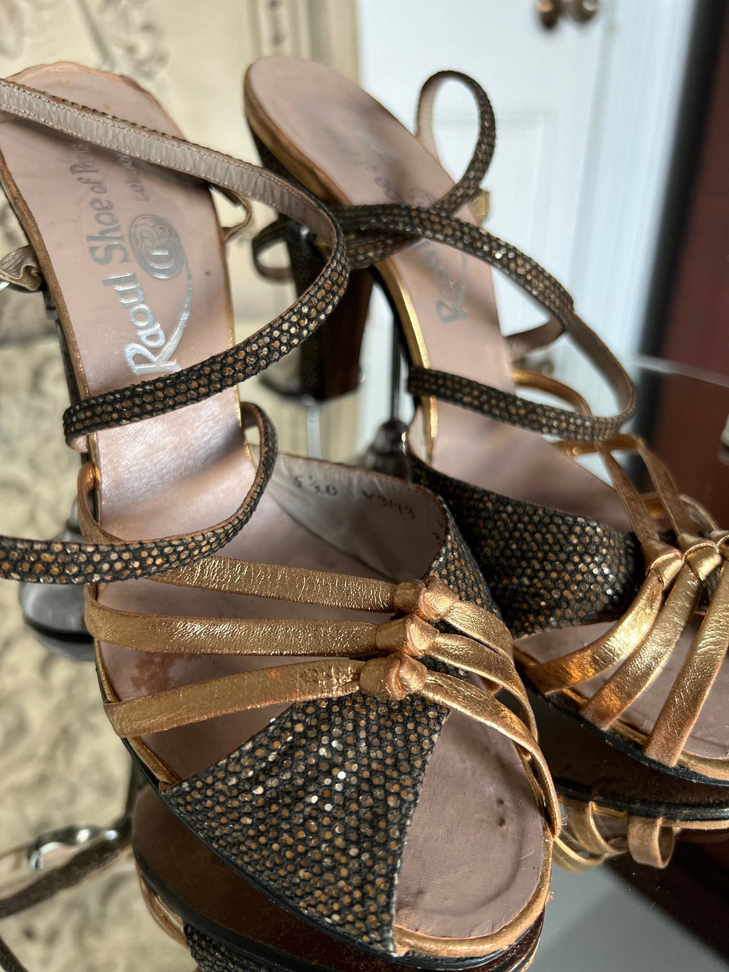 1930s Evening heeled sandals