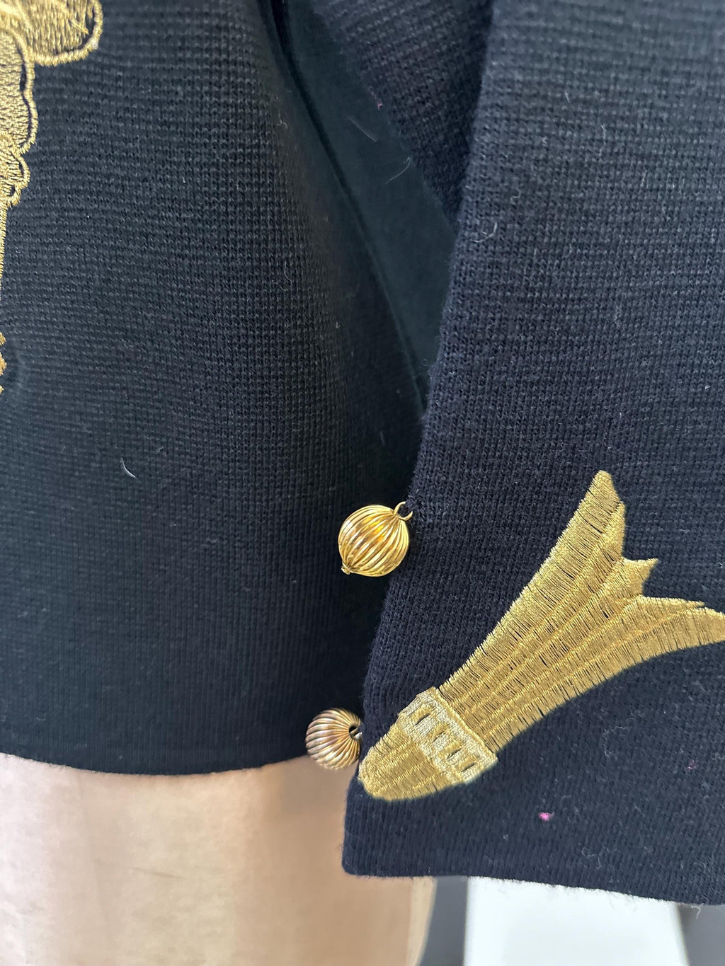 1980s Black cardigan