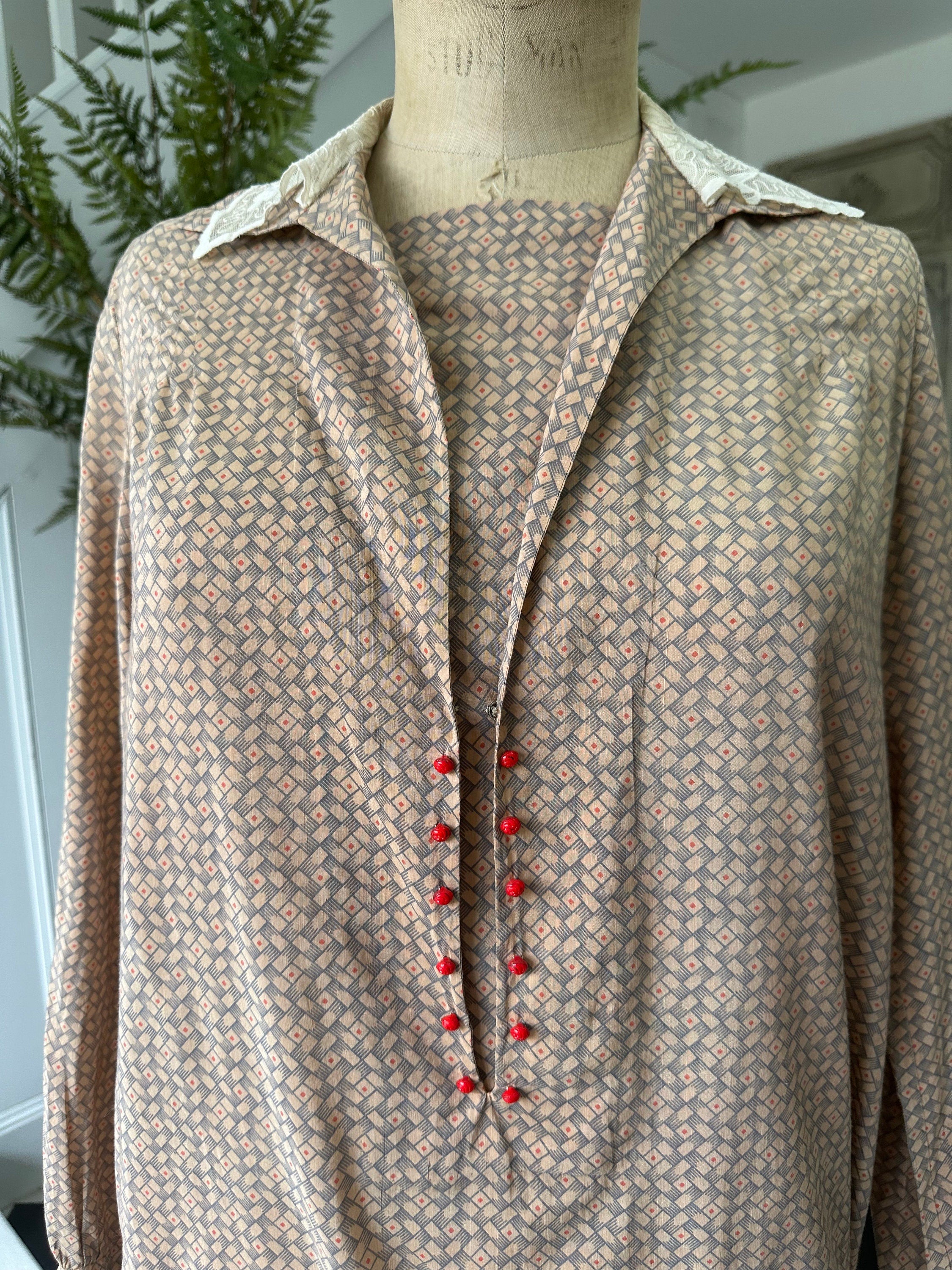 1920s silk day dress
