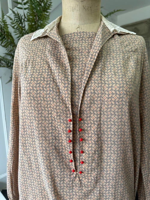 1920s silk day dress