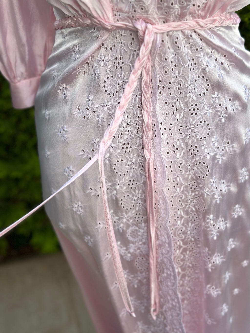 1970 vintage pink peignoir dressing gown kimono