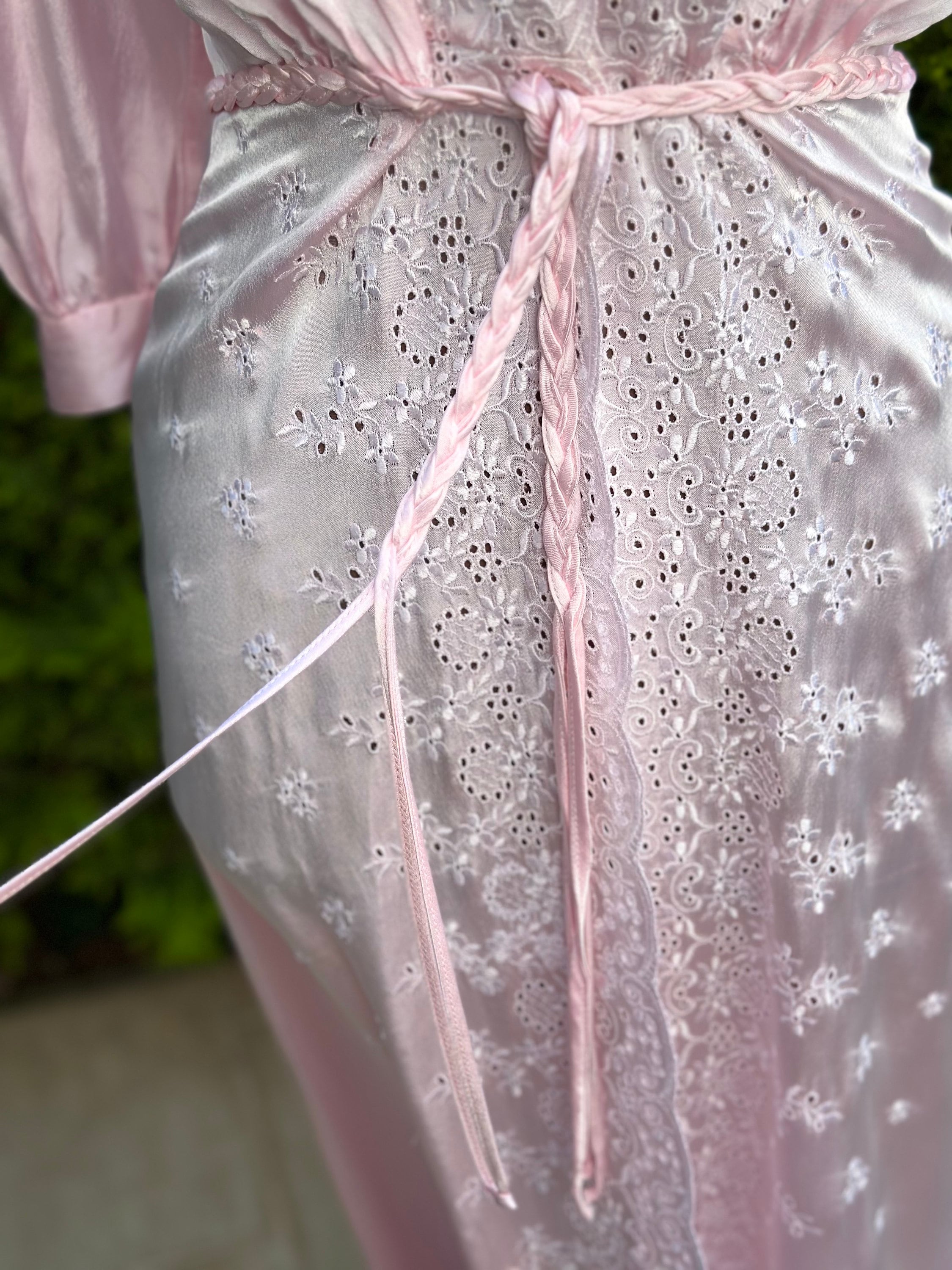 1970 vintage pink peignoir dressing gown kimono