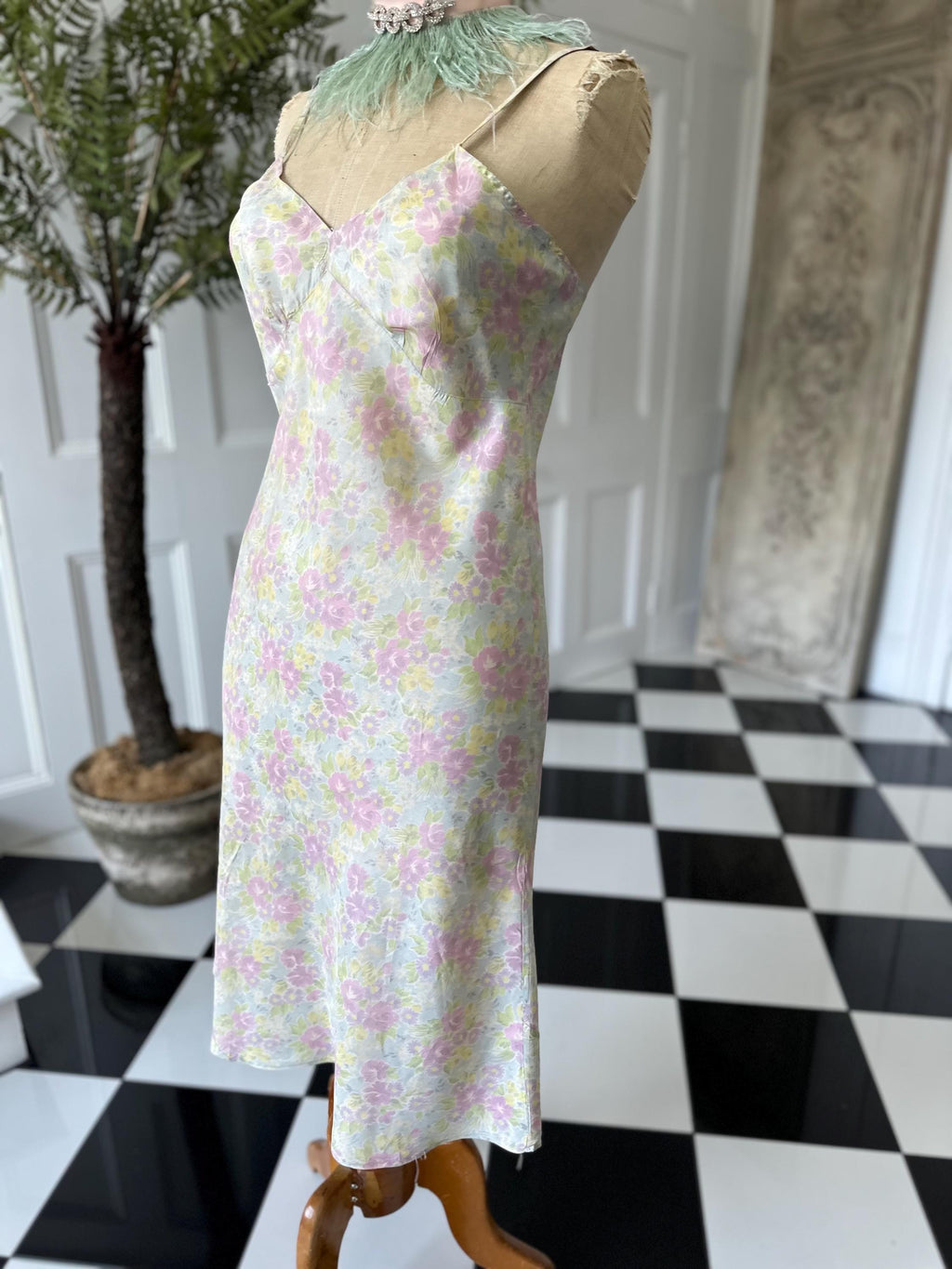 Vintage deadstock floral slip dress