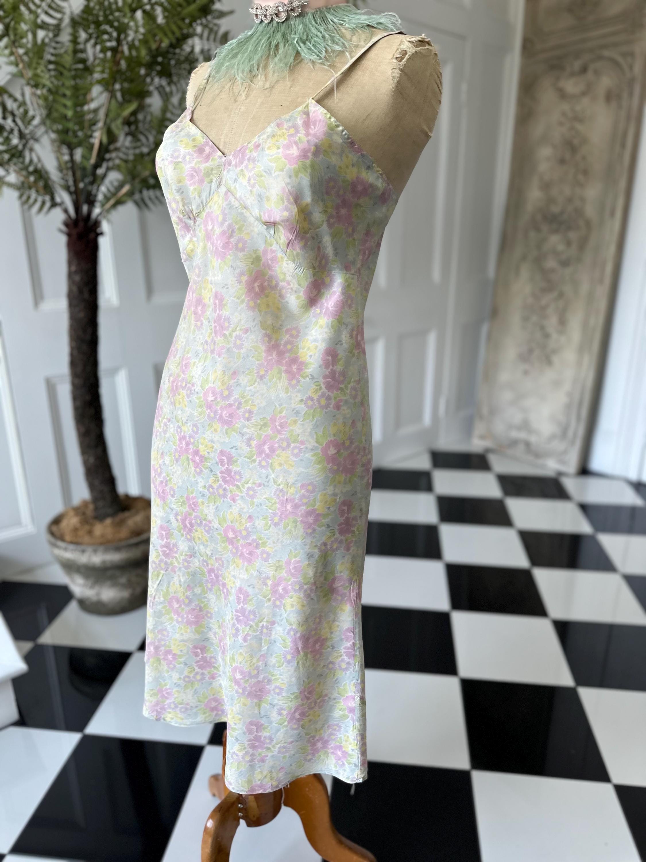 Vintage deadstock floral slip dress