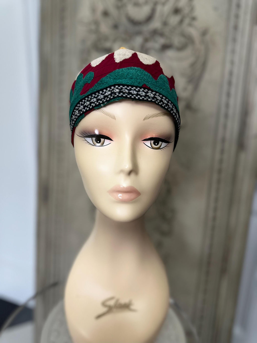 Antique Suzani smokers hat from Uzbekisdan