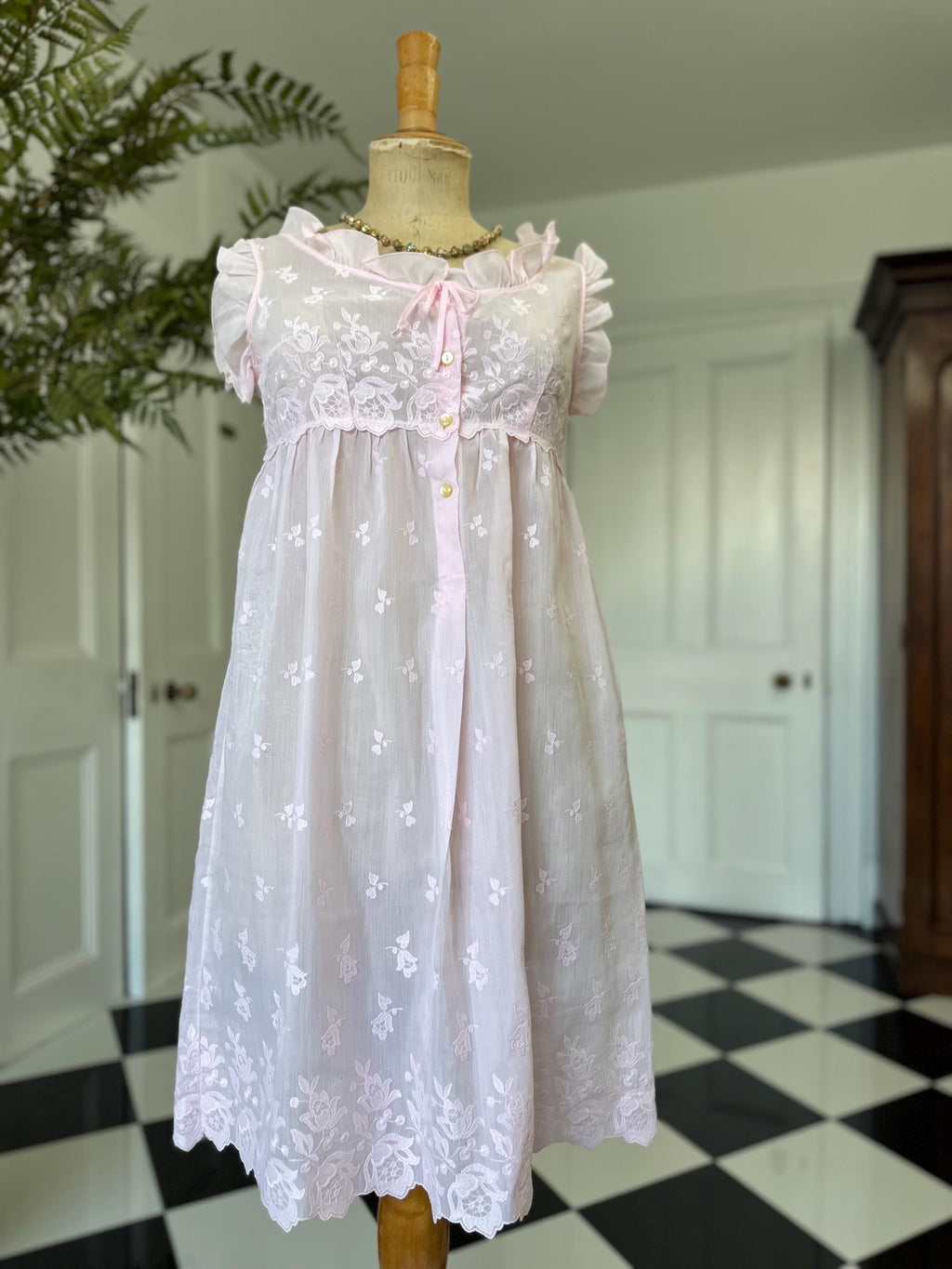 1960 Pink Baby doll dress