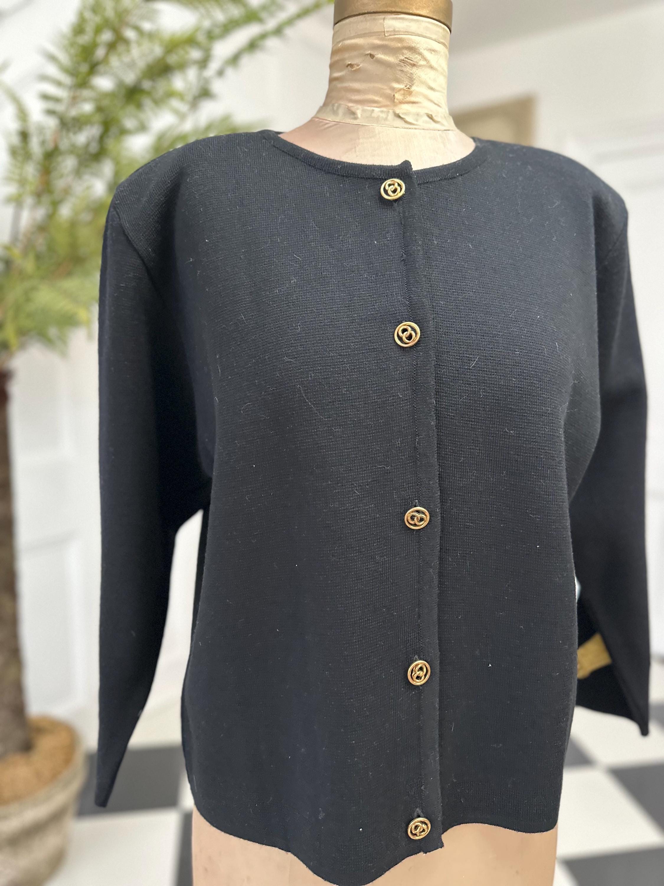 1980s Black cardigan