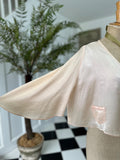 1930s Peach Silk Bed Jacket with Tiny Pocket