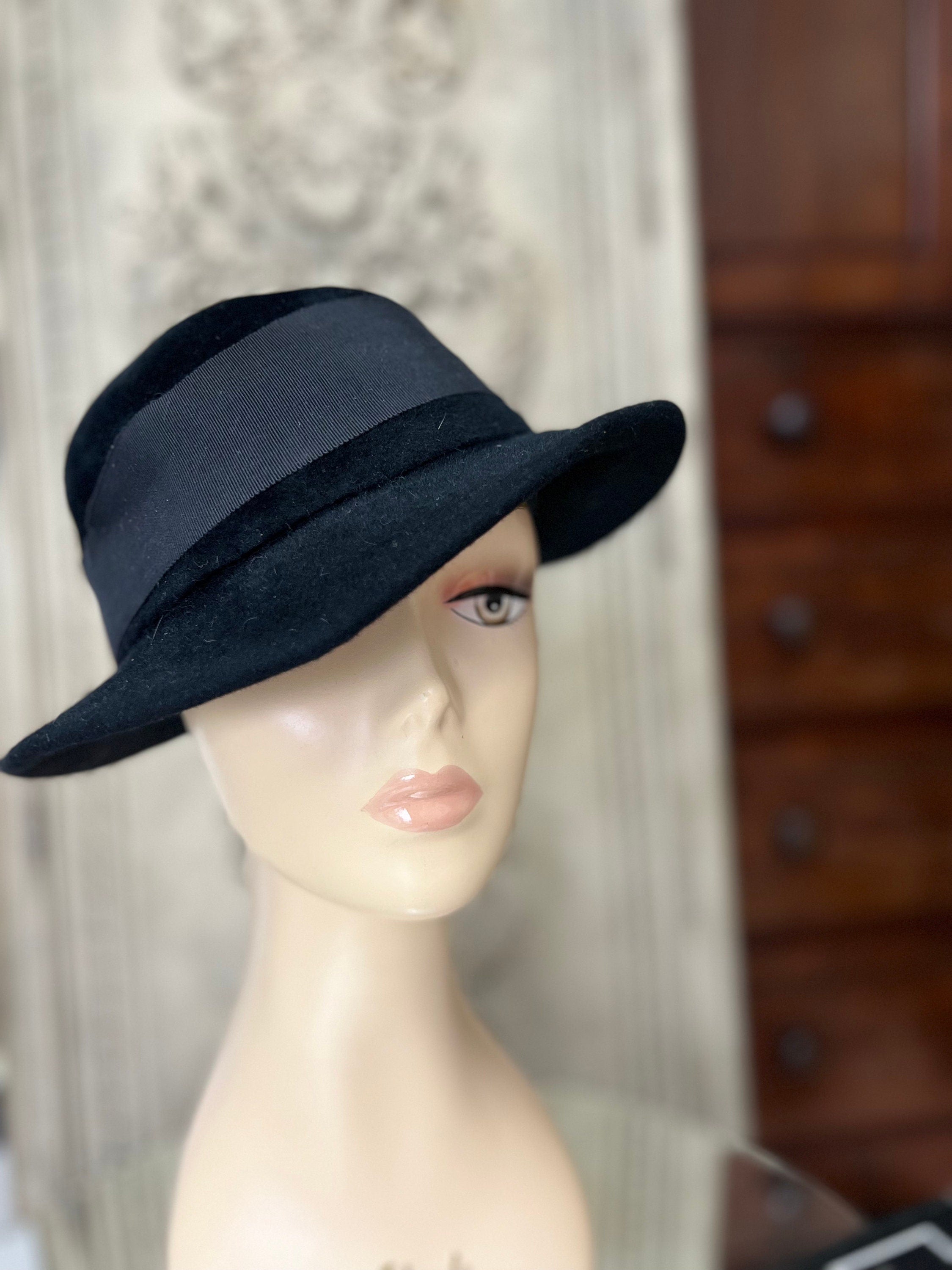 1970s vintage wool felt fedora style hat