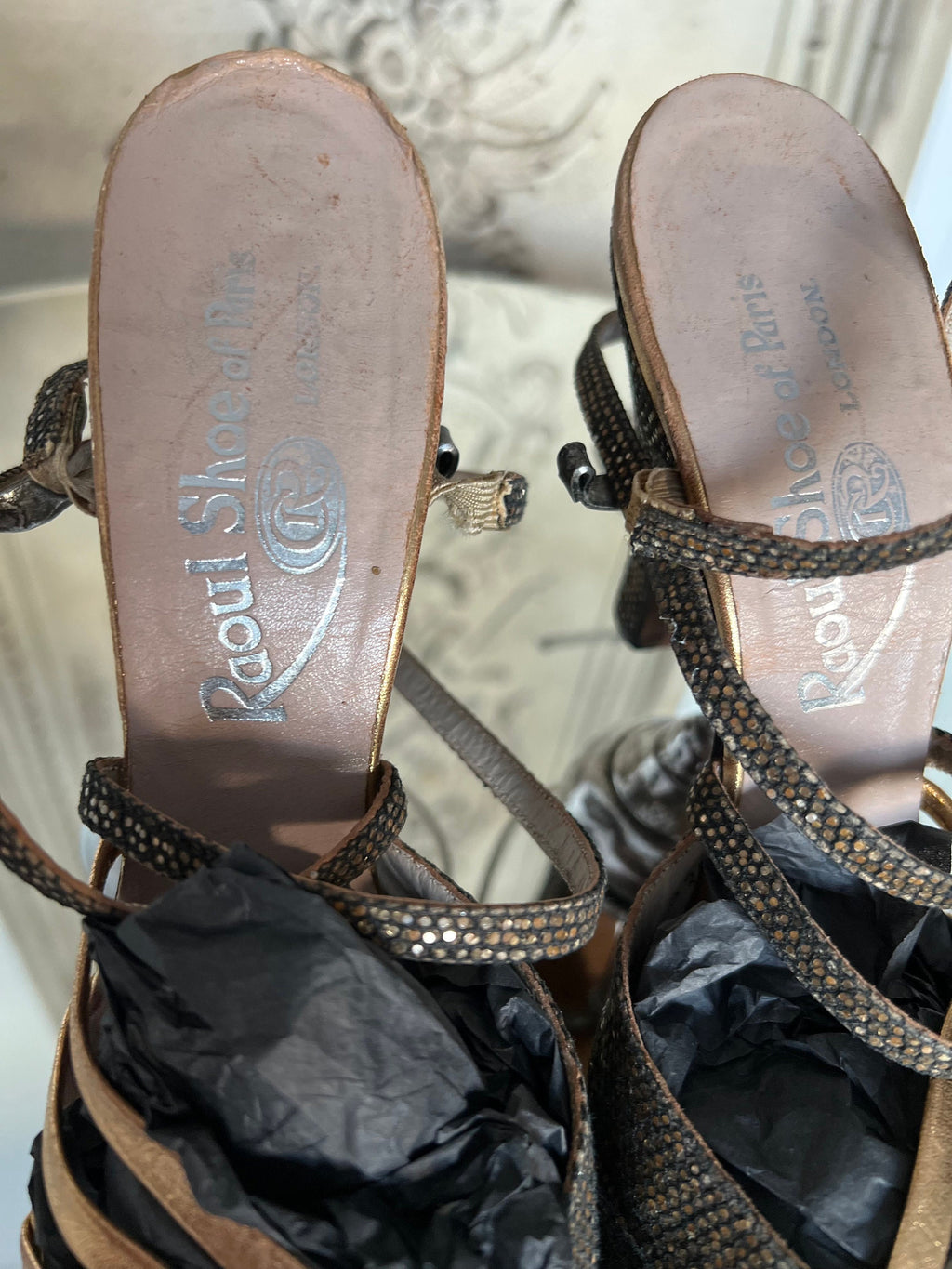 1930s Evening heeled sandals