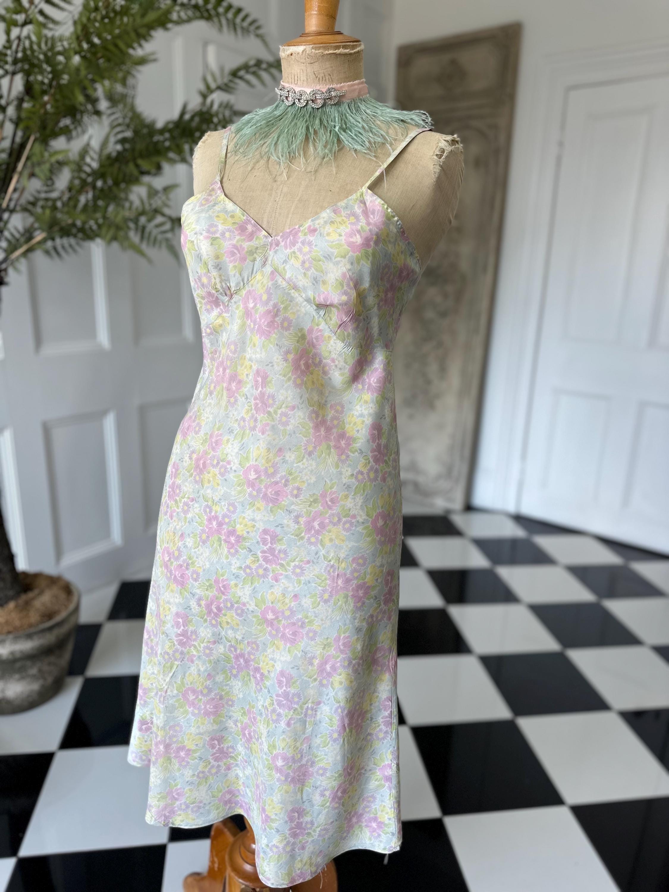 Vintage deadstock floral slip dress