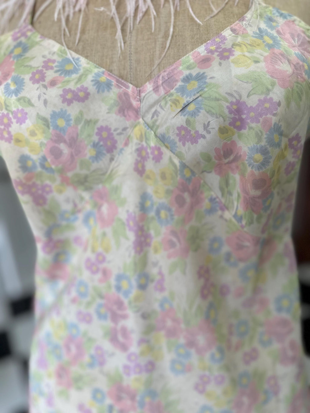 Vintage deadstock floral slip dress