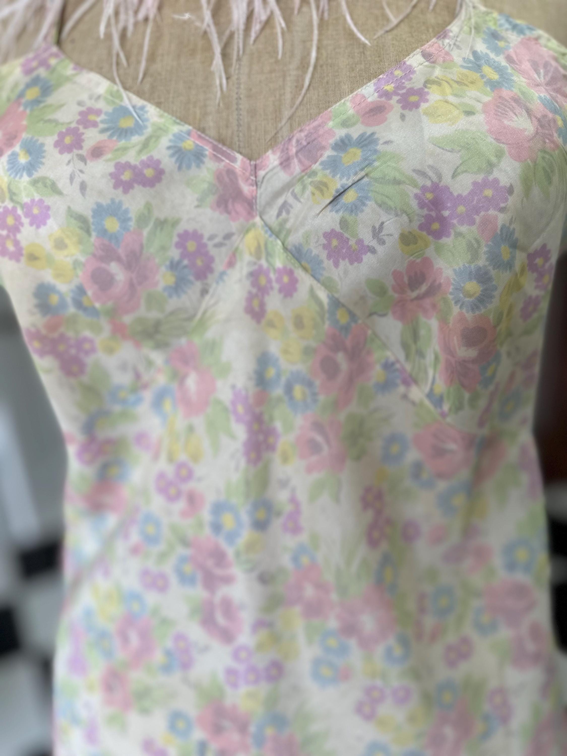 Vintage deadstock floral slip dress