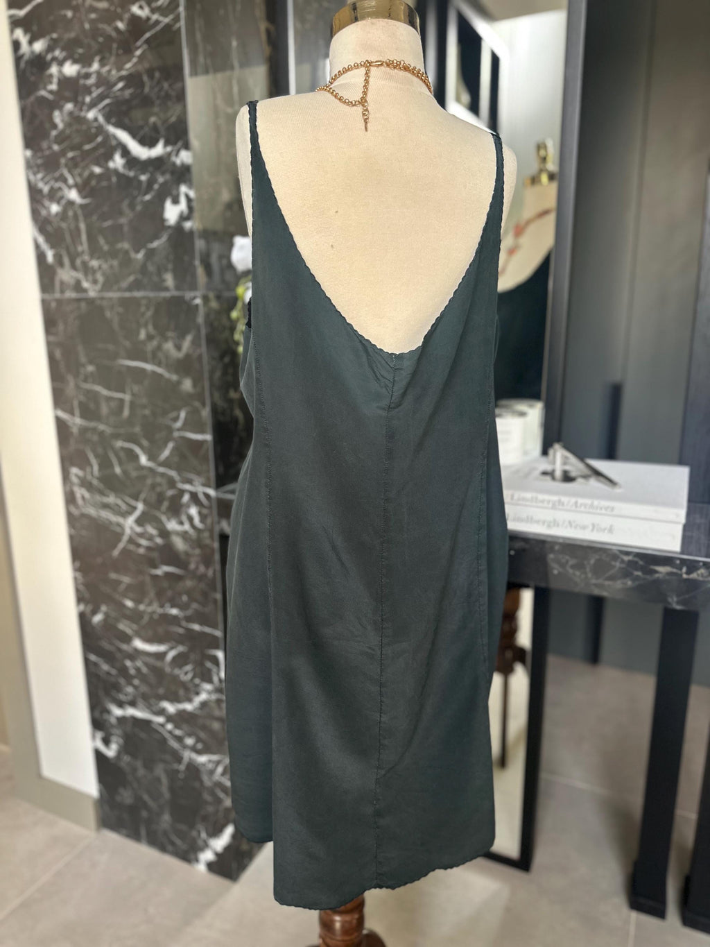 1940s Washed Black Silk Slip – Extra Large Archive Piece, Midi Silhouette