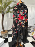 1920s piano silk shawl Manila manton shawl