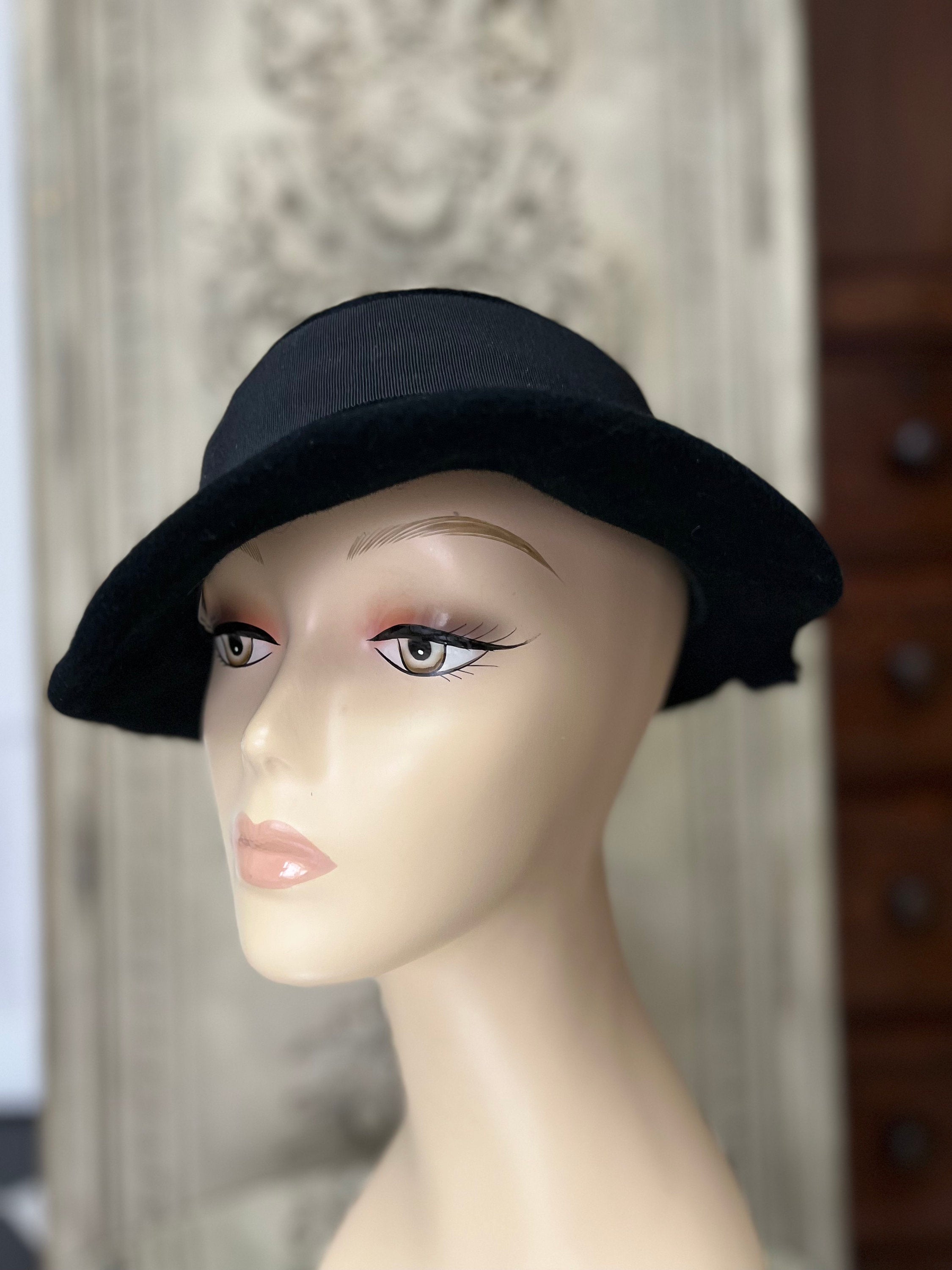 1970s vintage wool felt fedora style hat