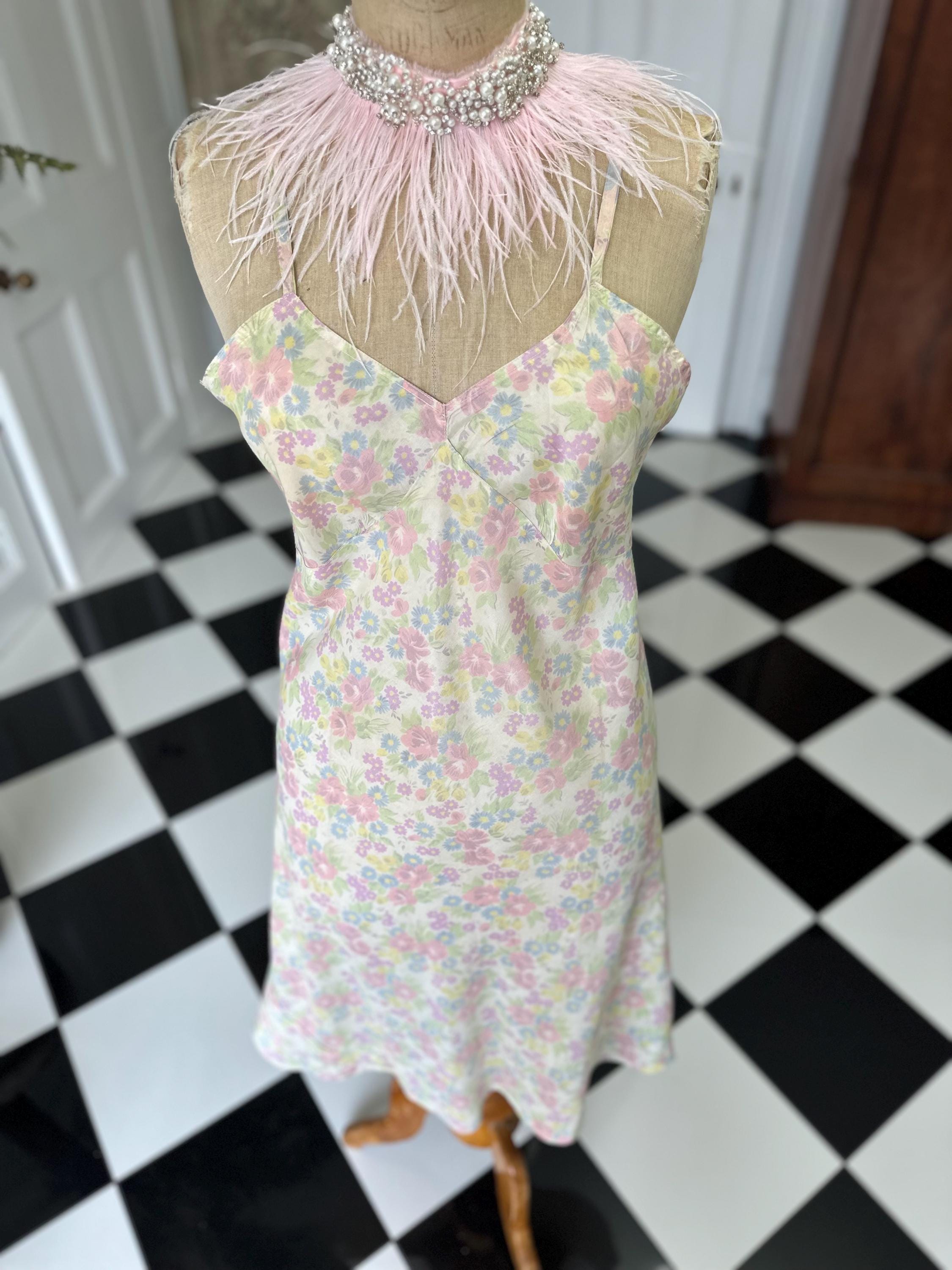 Vintage deadstock floral slip dress