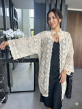 Vintage Art Deco Tape Lace Duster | 1920s-1940s Guipure & Battenberg Robe