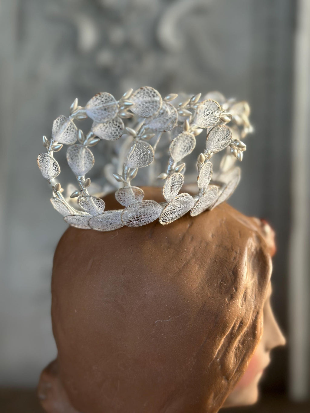 Antique 1940s  1950s Tiara with tulle