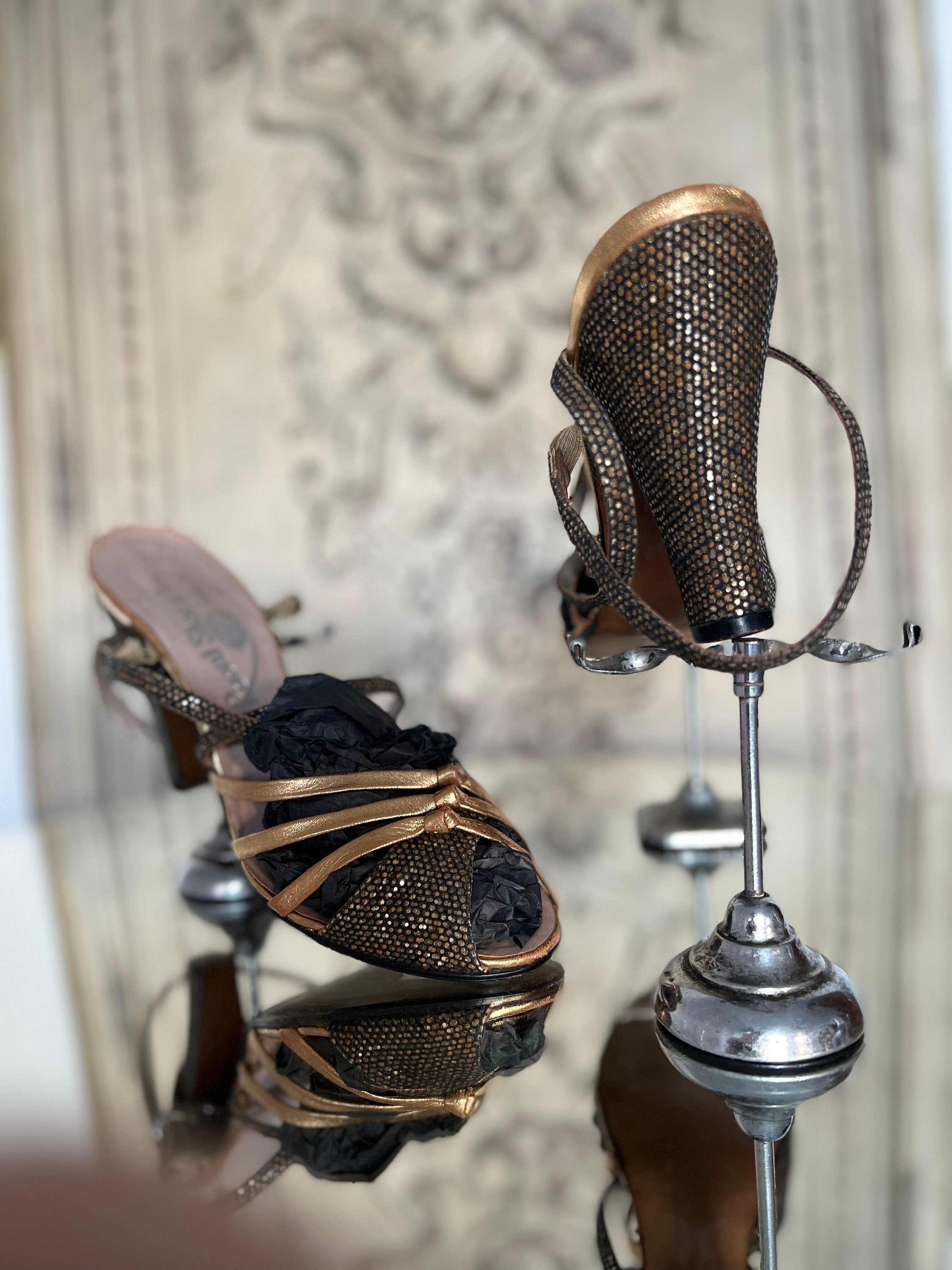 1930s Evening heeled sandals