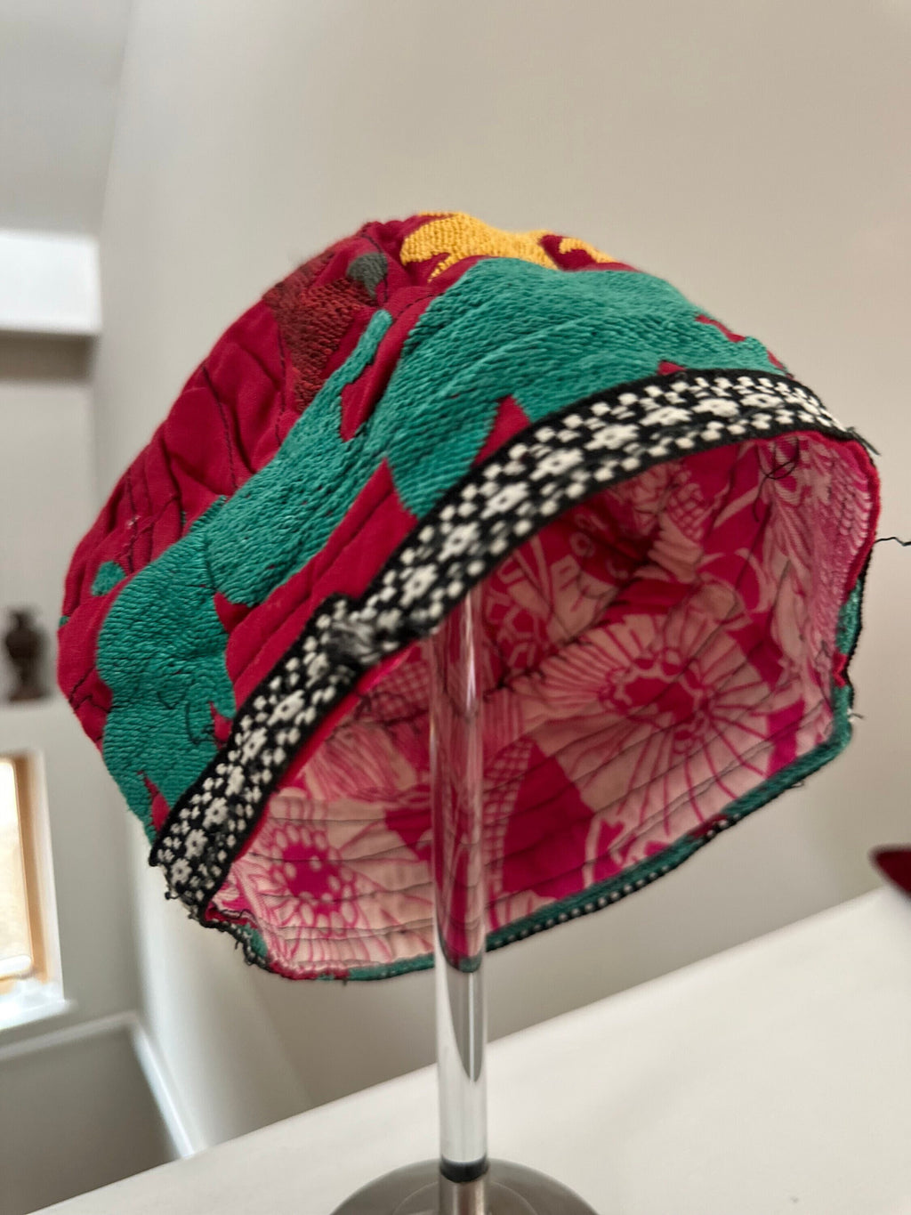 Antique Suzani smokers hat from Uzbekisdan