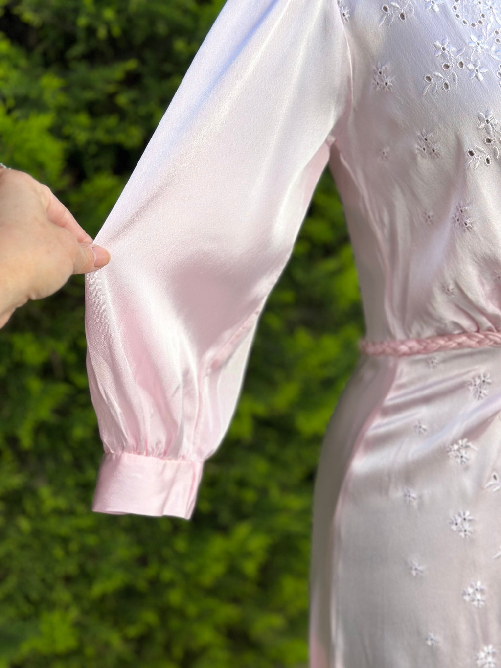 1970 vintage pink peignoir dressing gown kimono