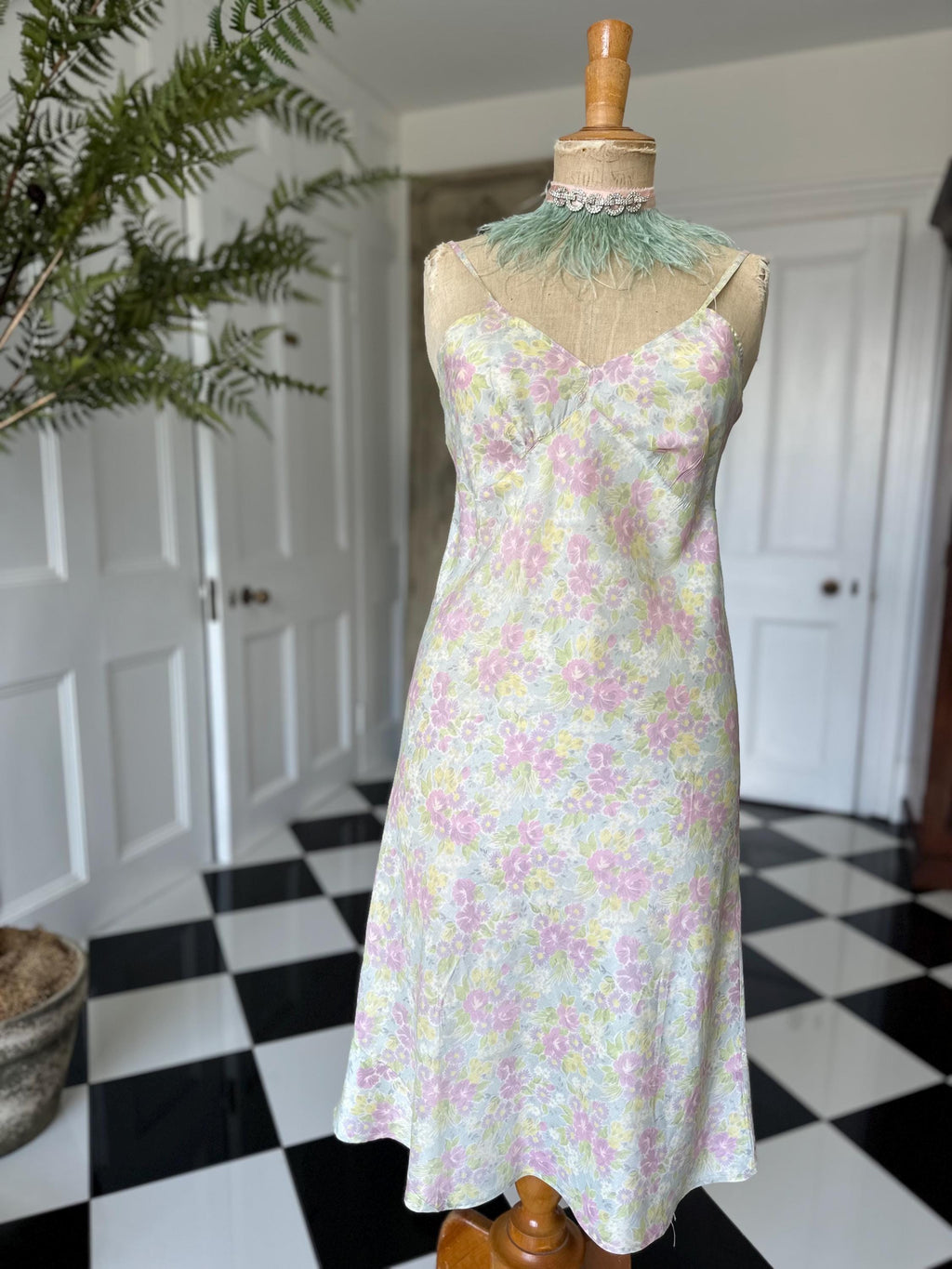 Vintage deadstock floral slip dress