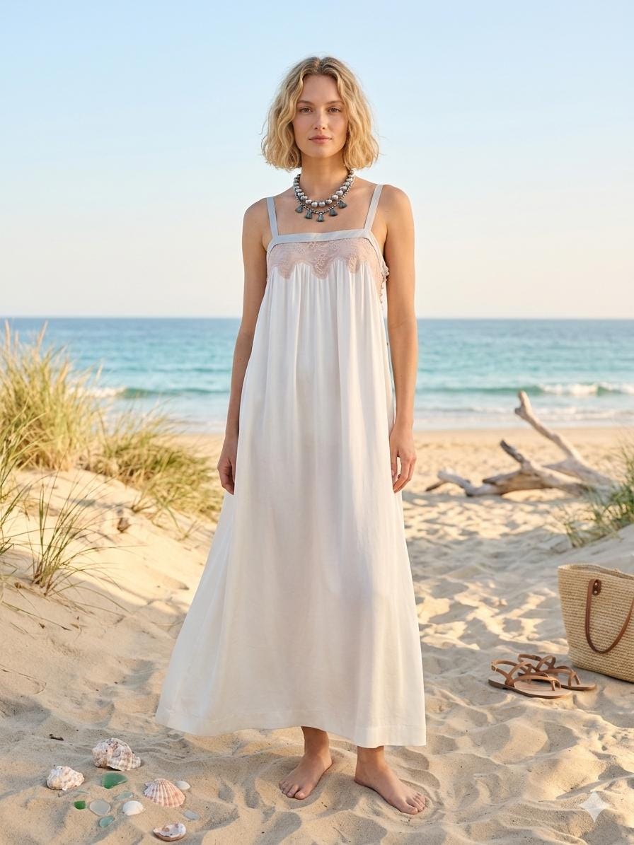 Vintage 1940s Grey Silk Slip Dress with lace Details