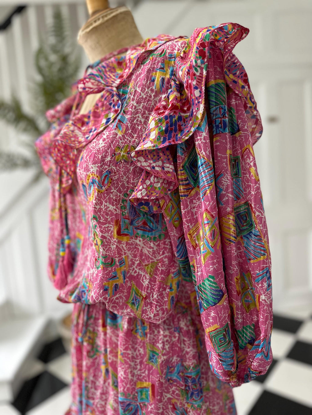 Vintage 80s Diane Freis set dress