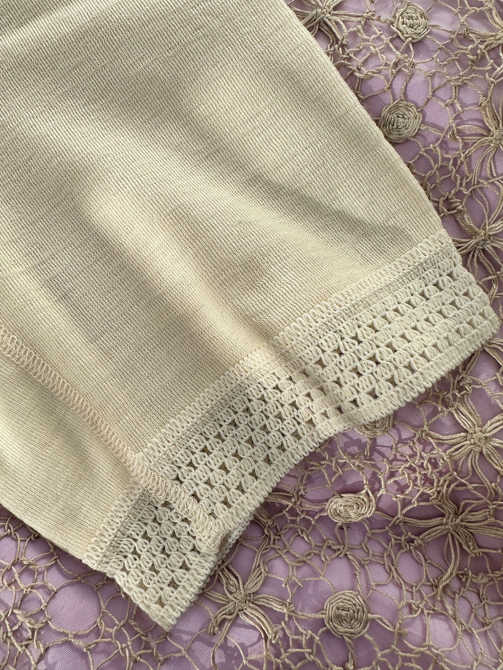 1950s 1960s Wool mix cream winter bloomers knickers long pants new unworn