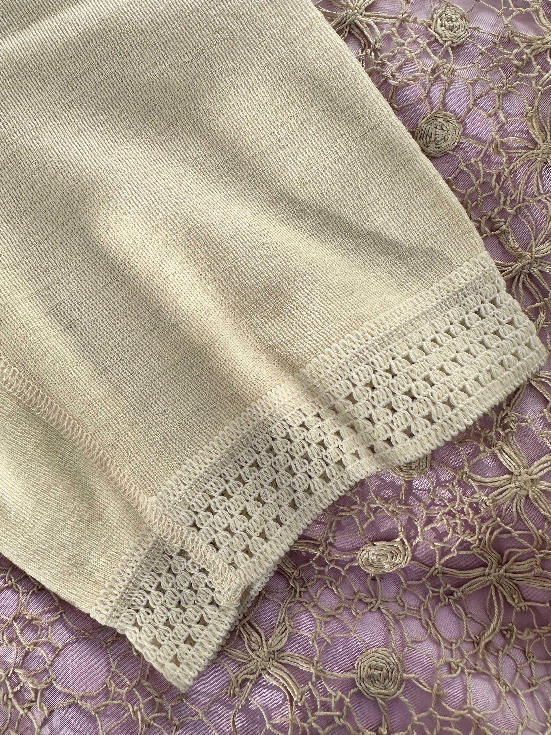 1950s 1960s Wool mix cream winter bloomers knickers long pants new unworn